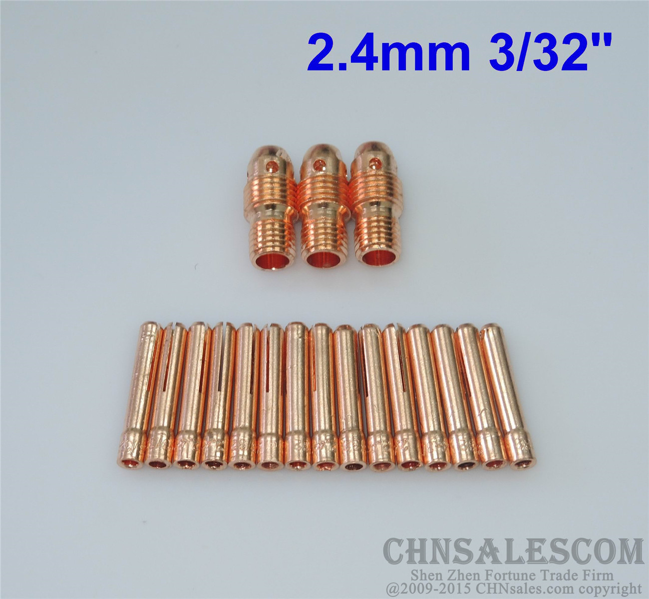 18 pcs 13N28 Collet Body and 13N23 Collet for Tig Welding WP-9/20/25 2.4mm 3/32″