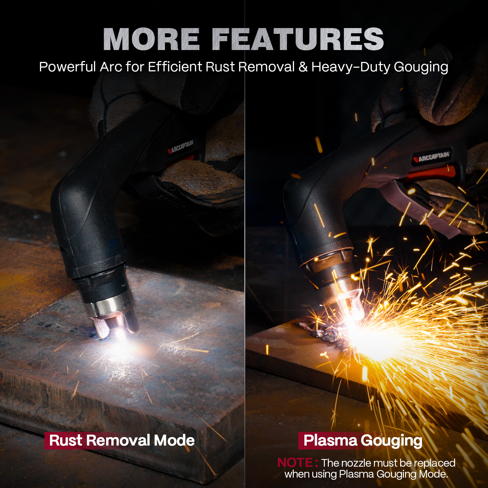 ARCCAPTAIN CUT55 MP iControl 55A Non-HF Blowback Pilot ARC Plasma Cutter APP
