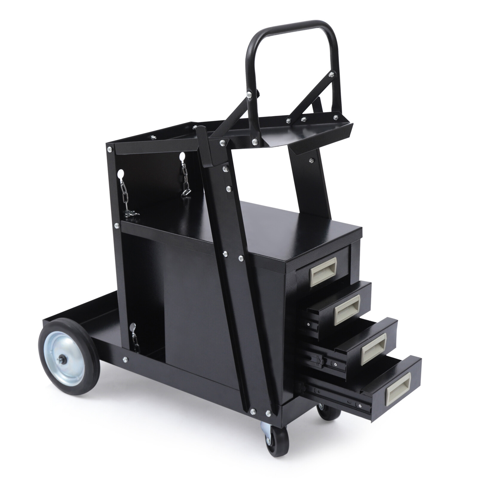 Welding Cart with 4 Drawers for MIG TIG Welder and Plasma Cutter 360° Rolling