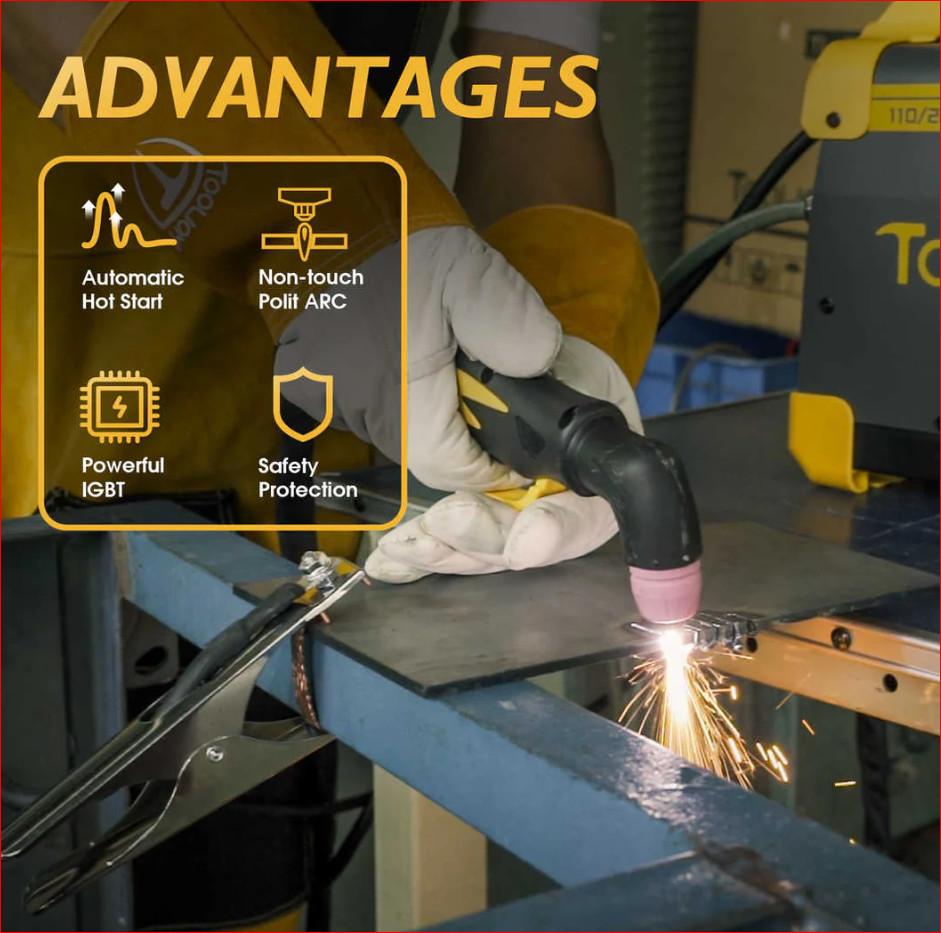 TOOLIOM TL-50C Non High Frequency Plasma Cutter Non-Touch Pilot ARC 110/220V Dua