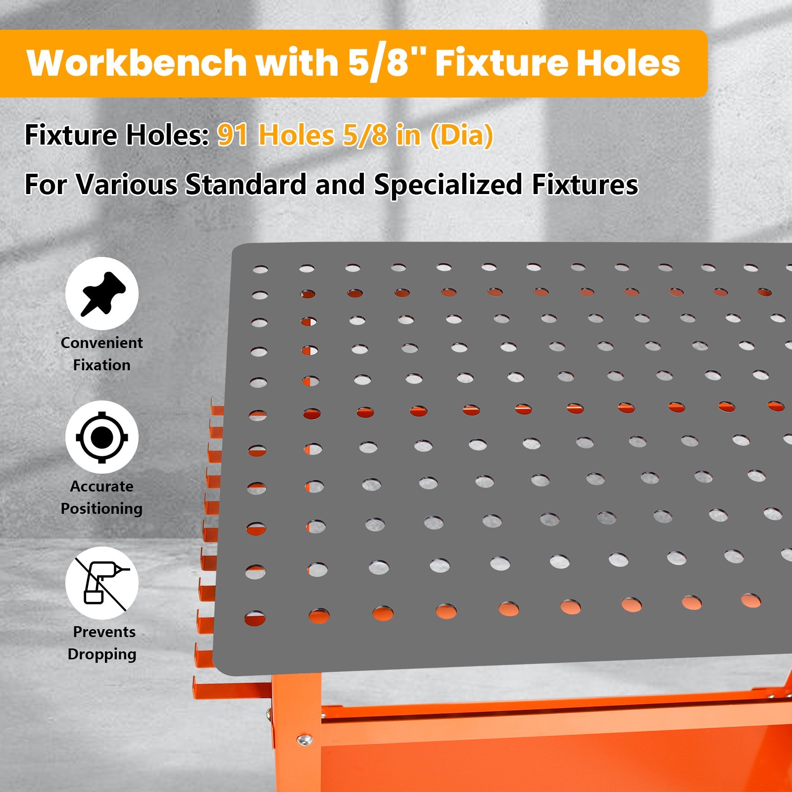 36×24in Welding Table with 5/8″ Holes Welding Work Bench with Fixture