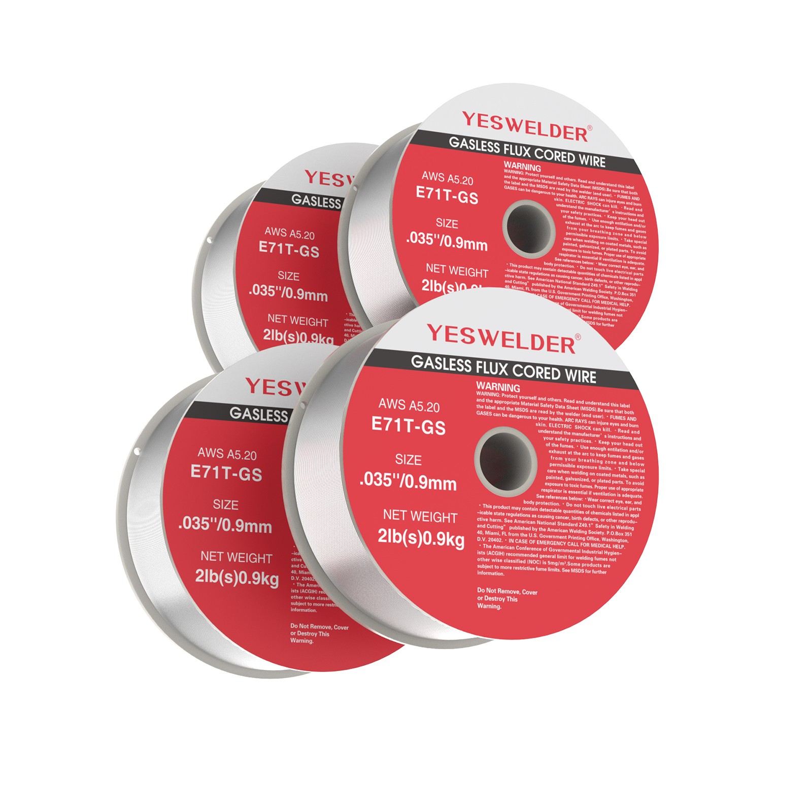 E71T-GS Flux Core MIG Wire .030/.035 2/10LB 1-5pk Gasless Mild Steel Welding