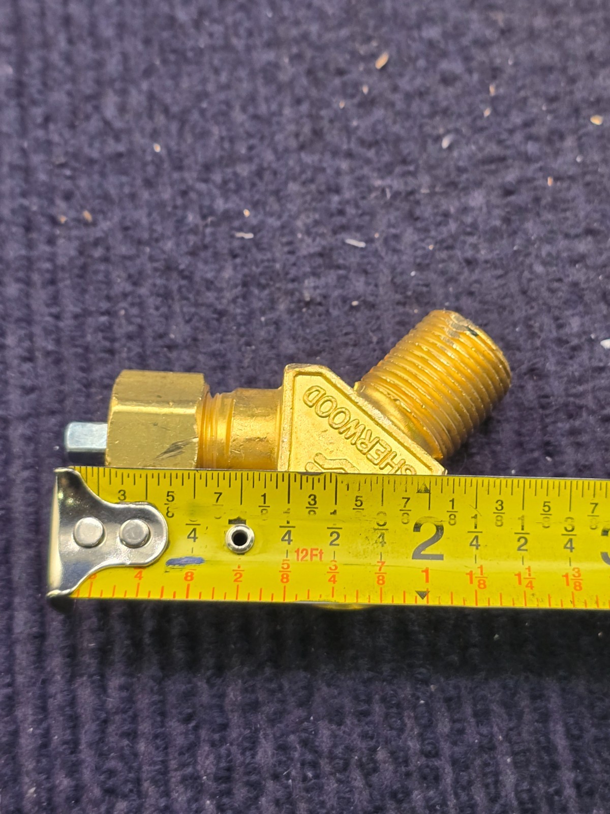 (QTY 2) Sherwood Valve CGA200 Small Brass Acetylene Y-Shaped Valve 3/8″ Male NGT