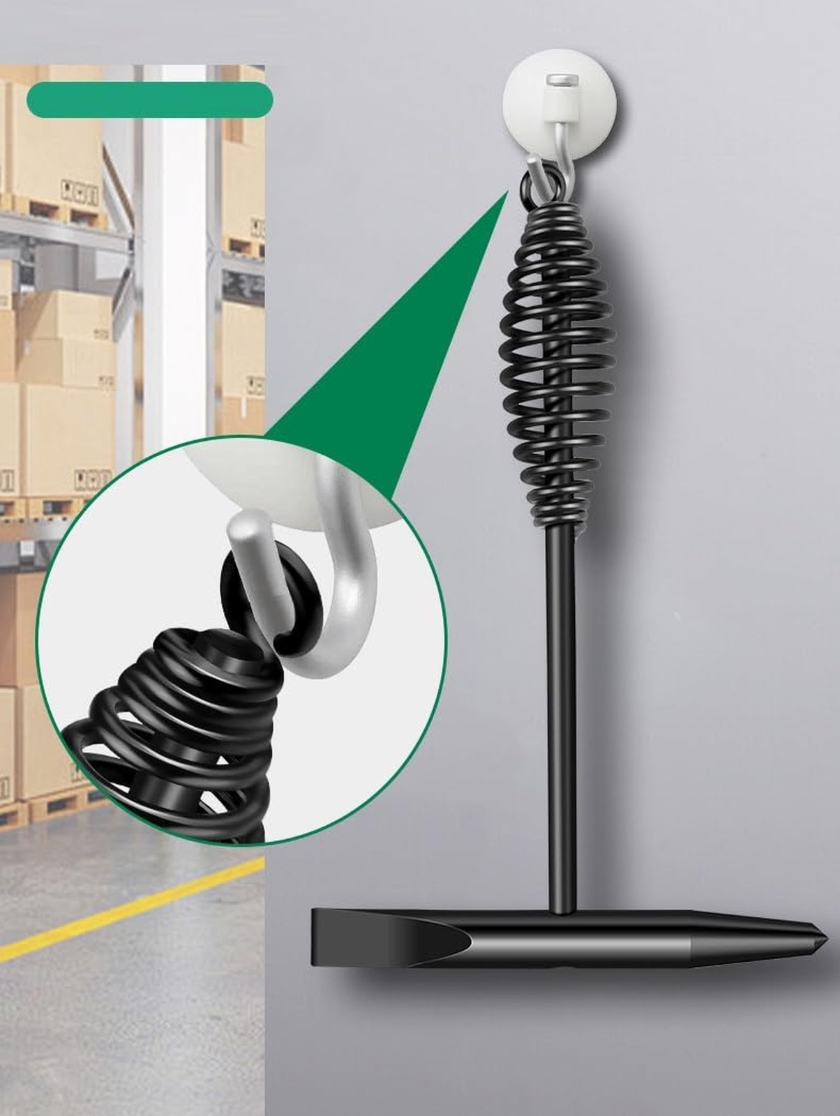 Welding Chipping Hammer with Coil Spring Handle, Cone and Vertical Chisel Wel…