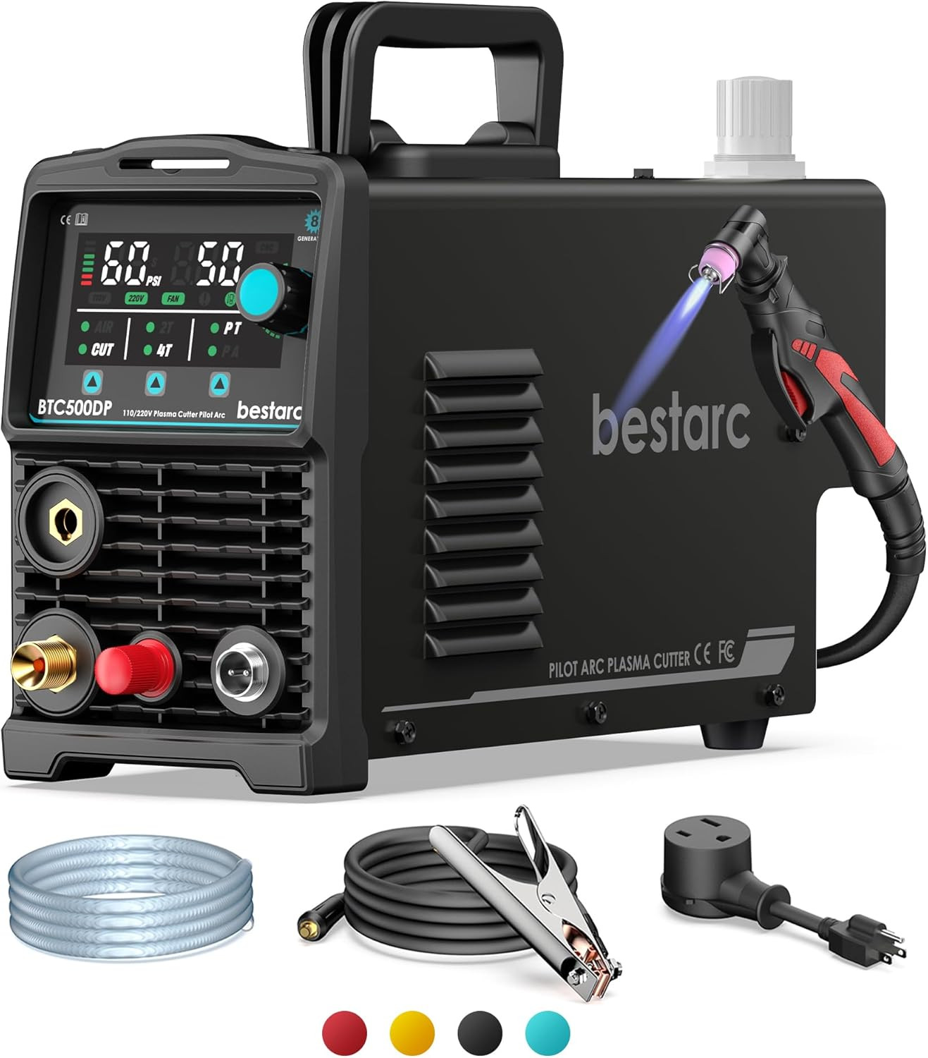50A Plasma Cutter Machine 110/220V Dual Voltage, 1/2” Clean Cut 3/4 Inch Max Cu