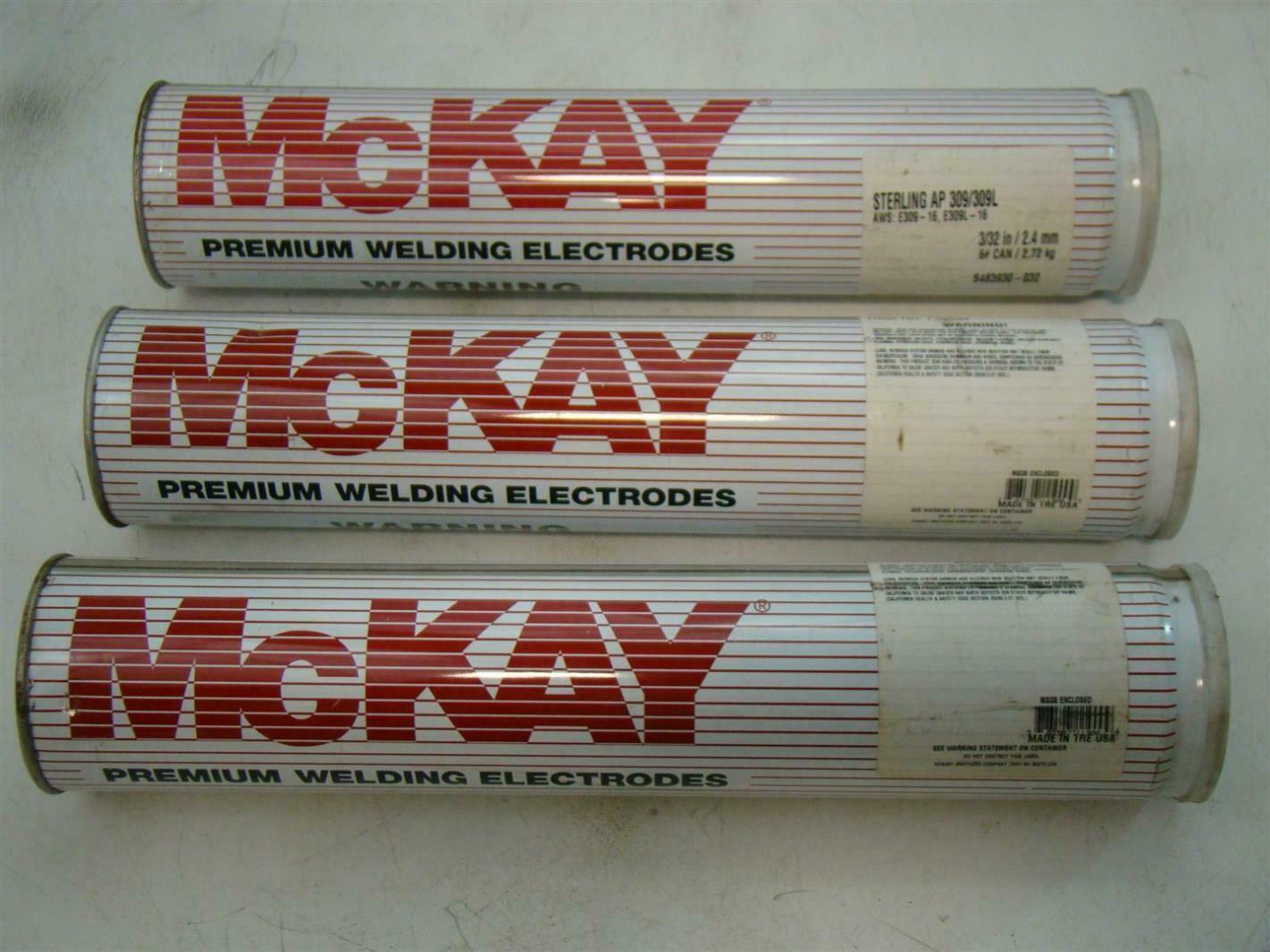 (3) McKay Premium Welding Electrodes Sterling AP 3/32in/2.4mm E309-16 S483930-03