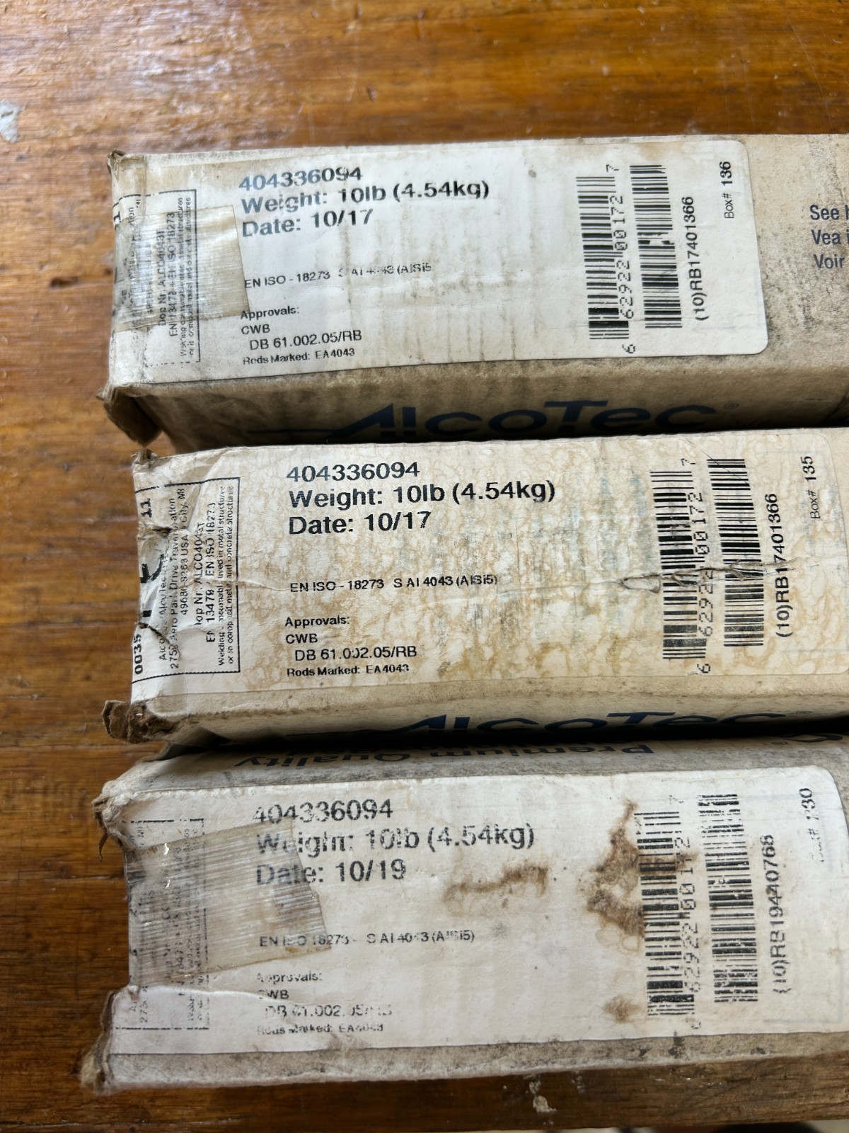 AlcoTec Alcoa Altigweld R4043 3/32″ (2.37mm) Aluminum TIG Welding Rods – 30 lb