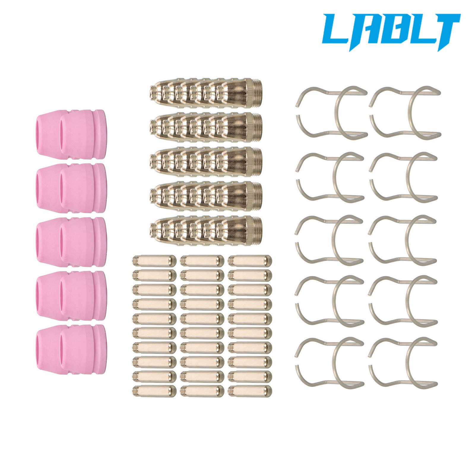 LABLT 80Pcs SG-55 AG-60 WSD-60 Plasma Cutter Torch Consumables Kit Tips 60 Amp