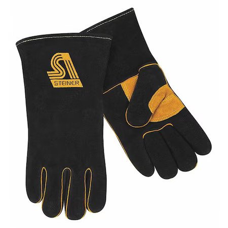Steiner 2619B-L B-Series Welding Gloves, Gauntlet Cuff, Wing Thumb, Premium