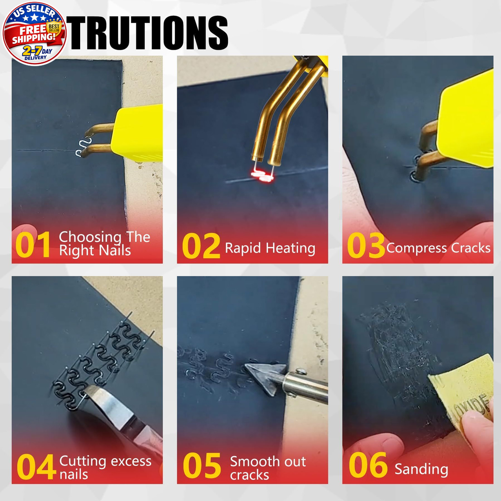 Plastic Welder, 2 in 1 Plastic Welding Kit, SONNLER 1000PCS Hot Stapler Plastic
