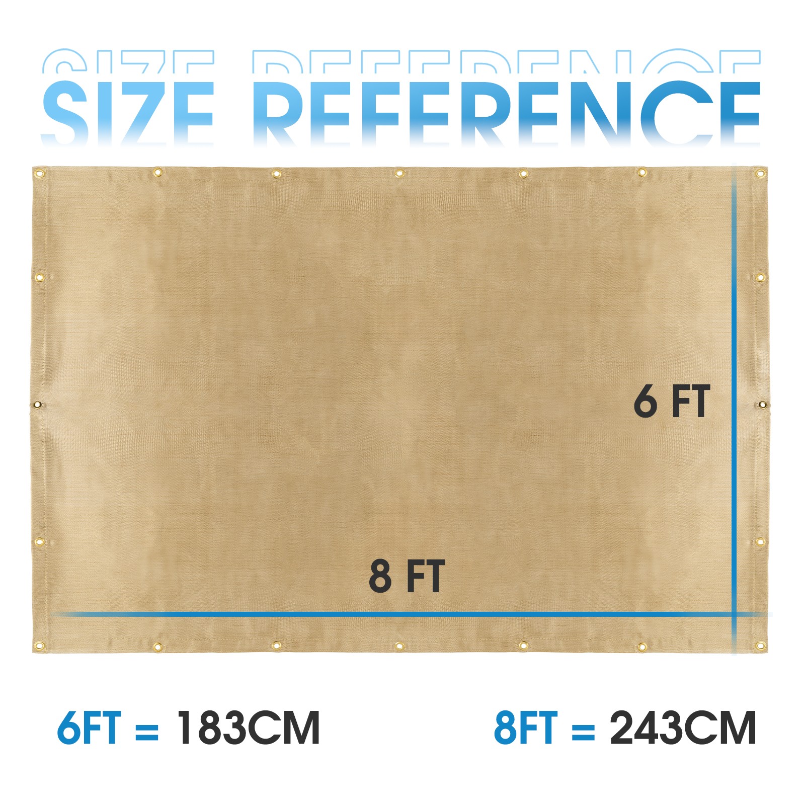 Fiberglass Welding Blanket, 4 x 6ft/6 x 8ft Fireproof Insulation Blanket