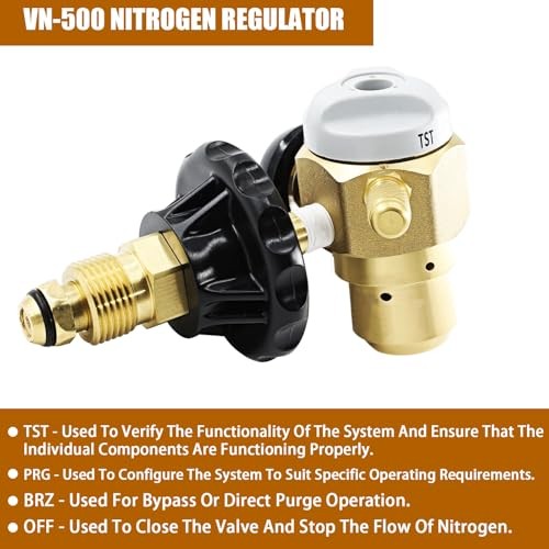 Nitrogen Purging Regulator VN-500 500psi for Leak Testing