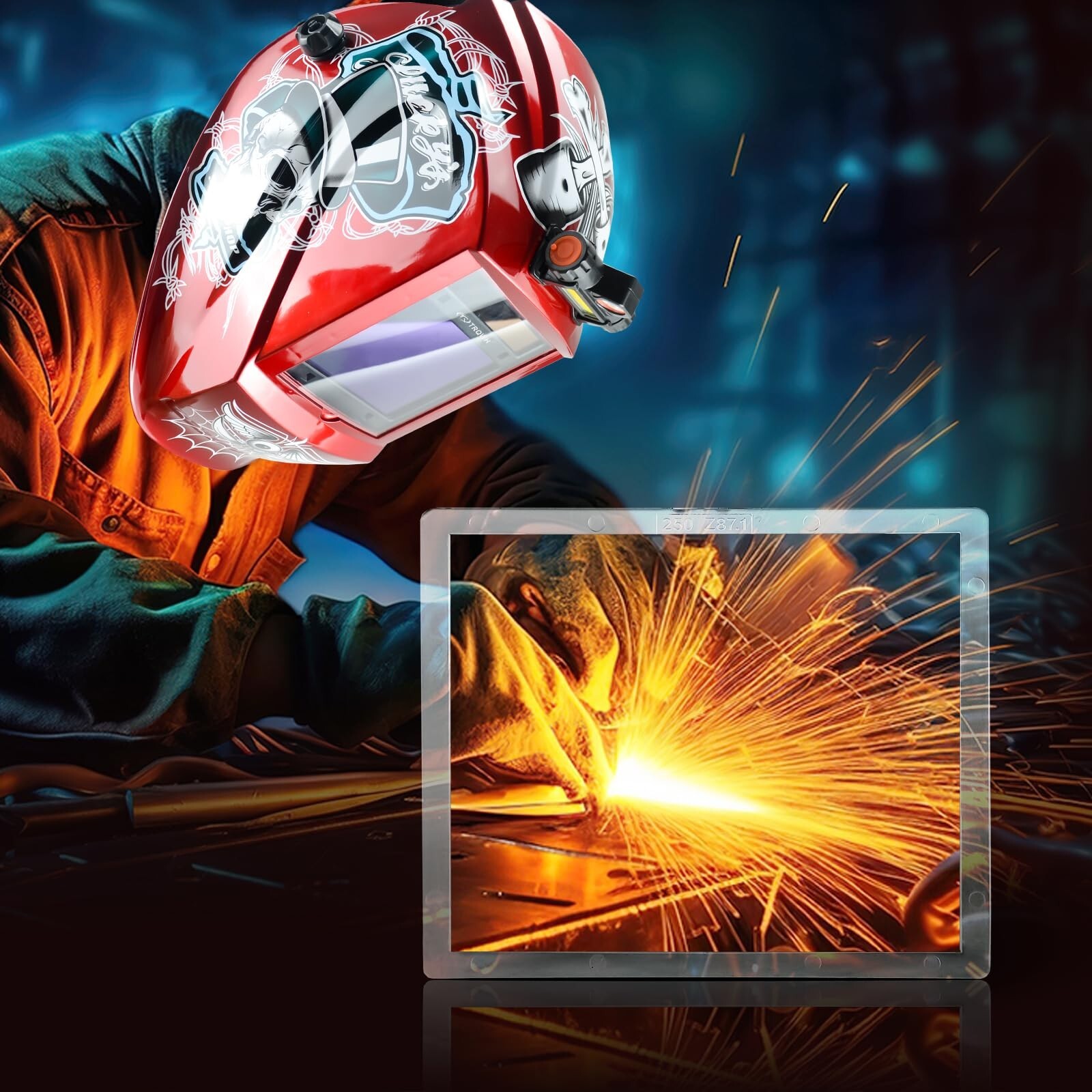 TRQWH 2/Pack Welding Helmet Cheater Lens 2.5 Diopter Magnifying Set