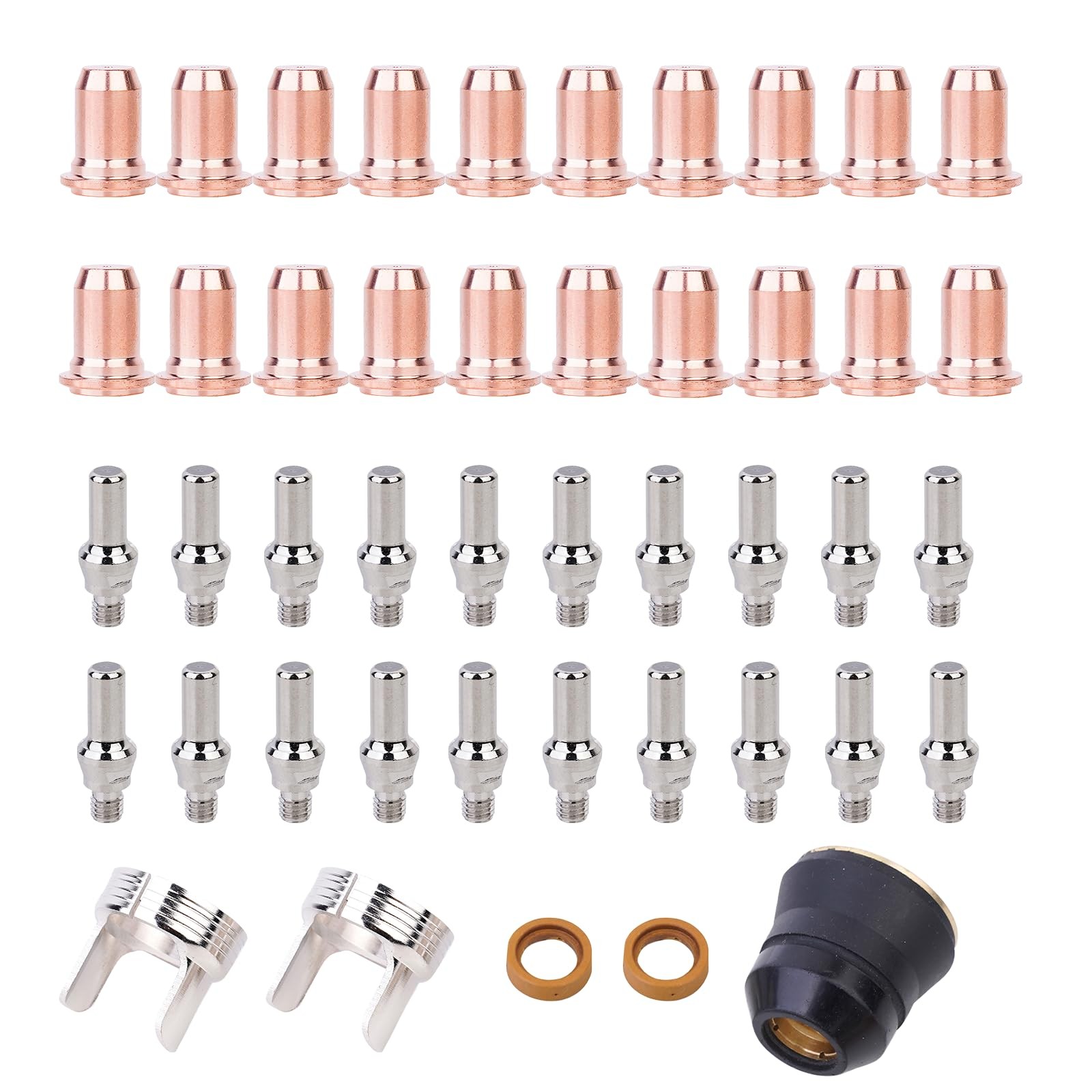 Welding Knight 45Pcs Ipt-60 Pt-60 Ipt-40 Pt40 Plasma Cutting Torch Tip Nozzle