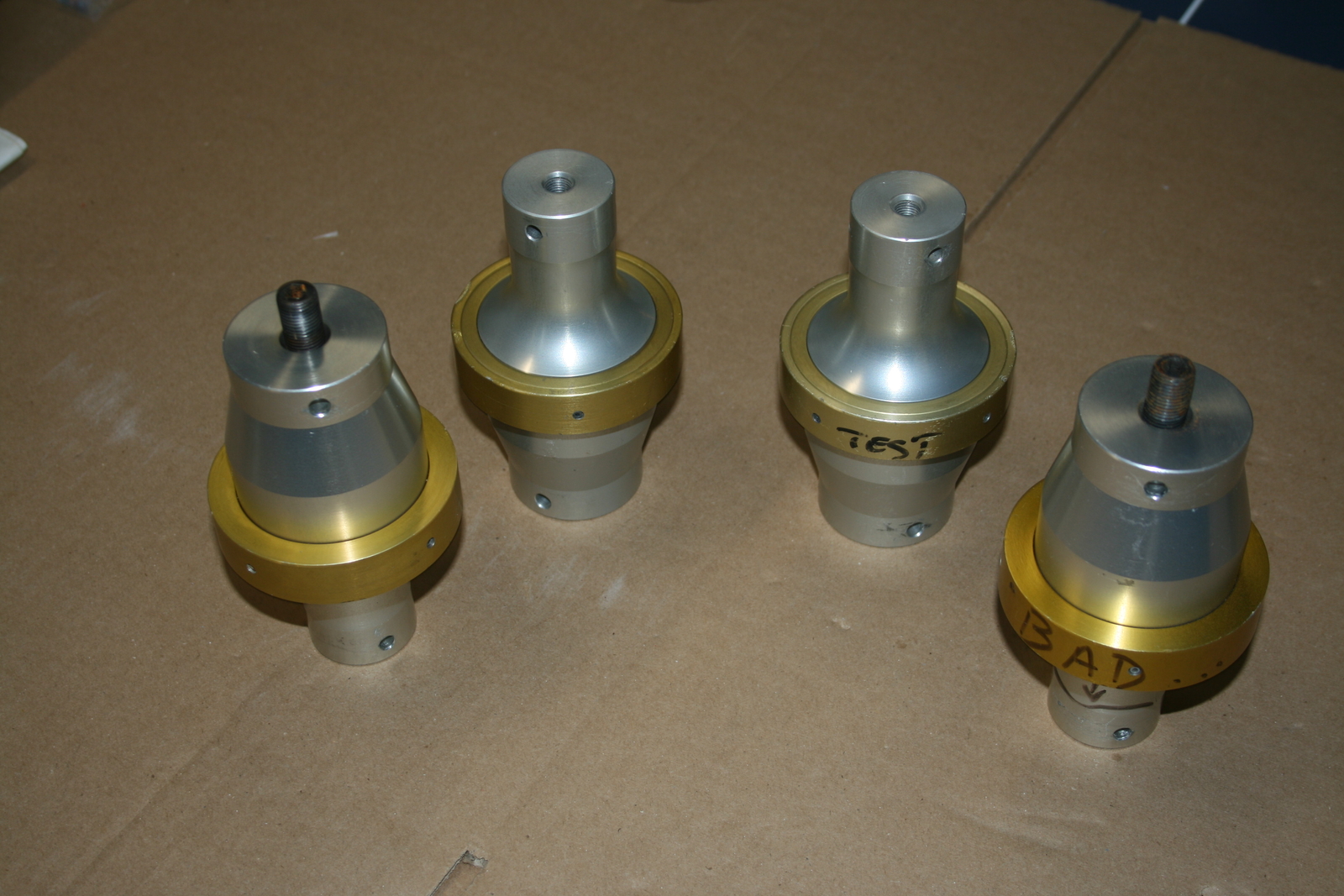 Lot of (4) Branson ultrasonic welding horns / boosters for testing/training