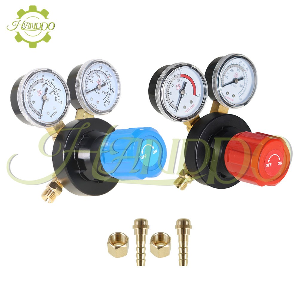 Acetylene (CGA-510) Regulators ＆ Oxygen (CGA-540),Dual Welding Gas Gauges