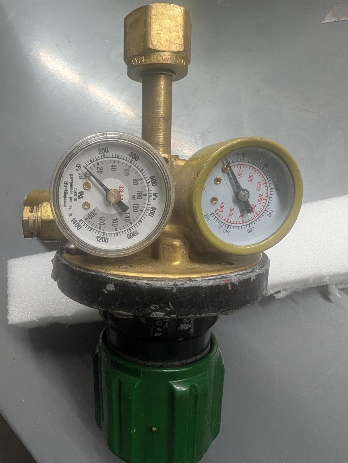 Victor Edge ESS4-125-540 Heavy Duty Oxygen Regulator Welding CGA 540 125 PSI