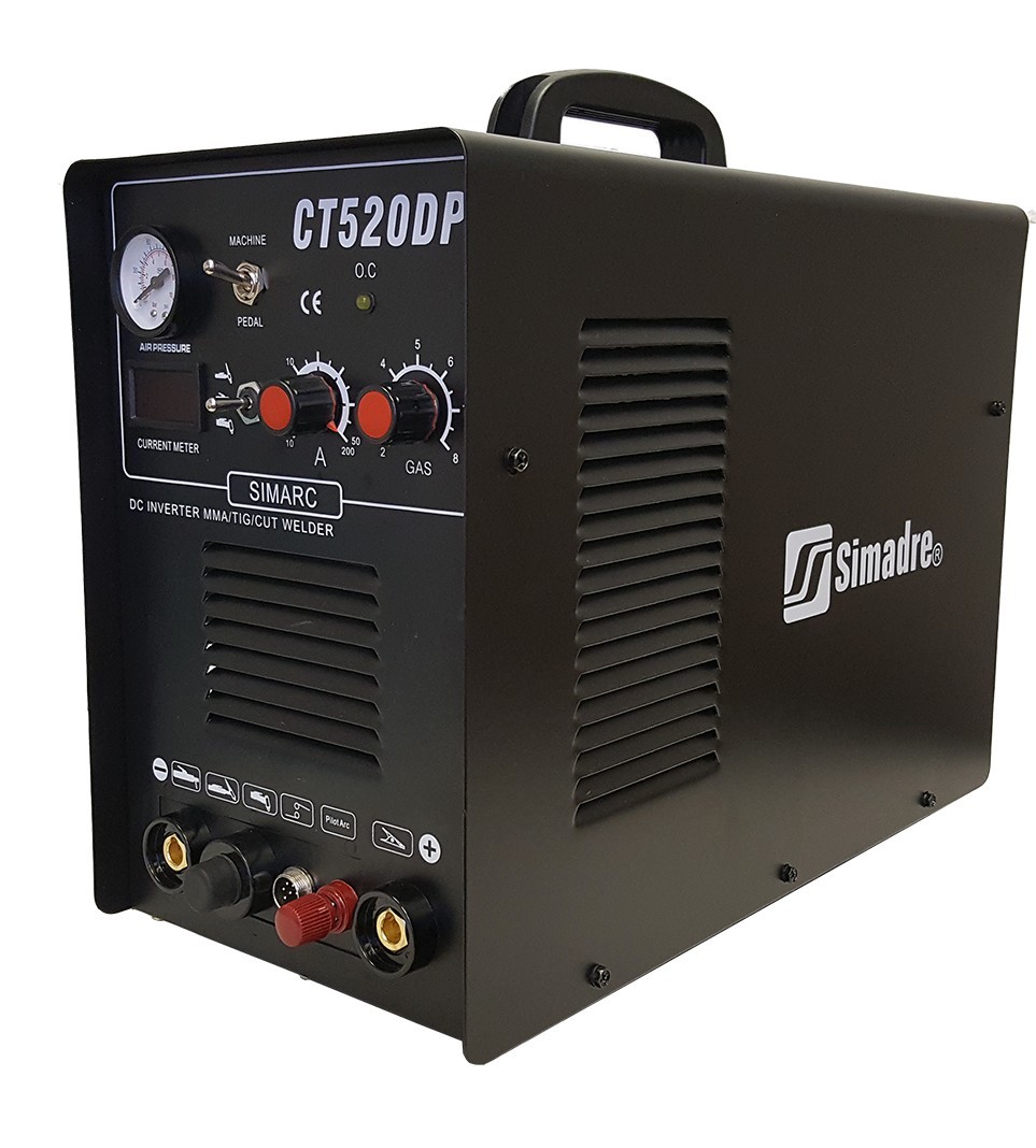 PLASMA CUTTER PILOT ARC 50A SIMADRE 3IN1 200A TIG ARC MMA WELDER FT PEDAL 520DP