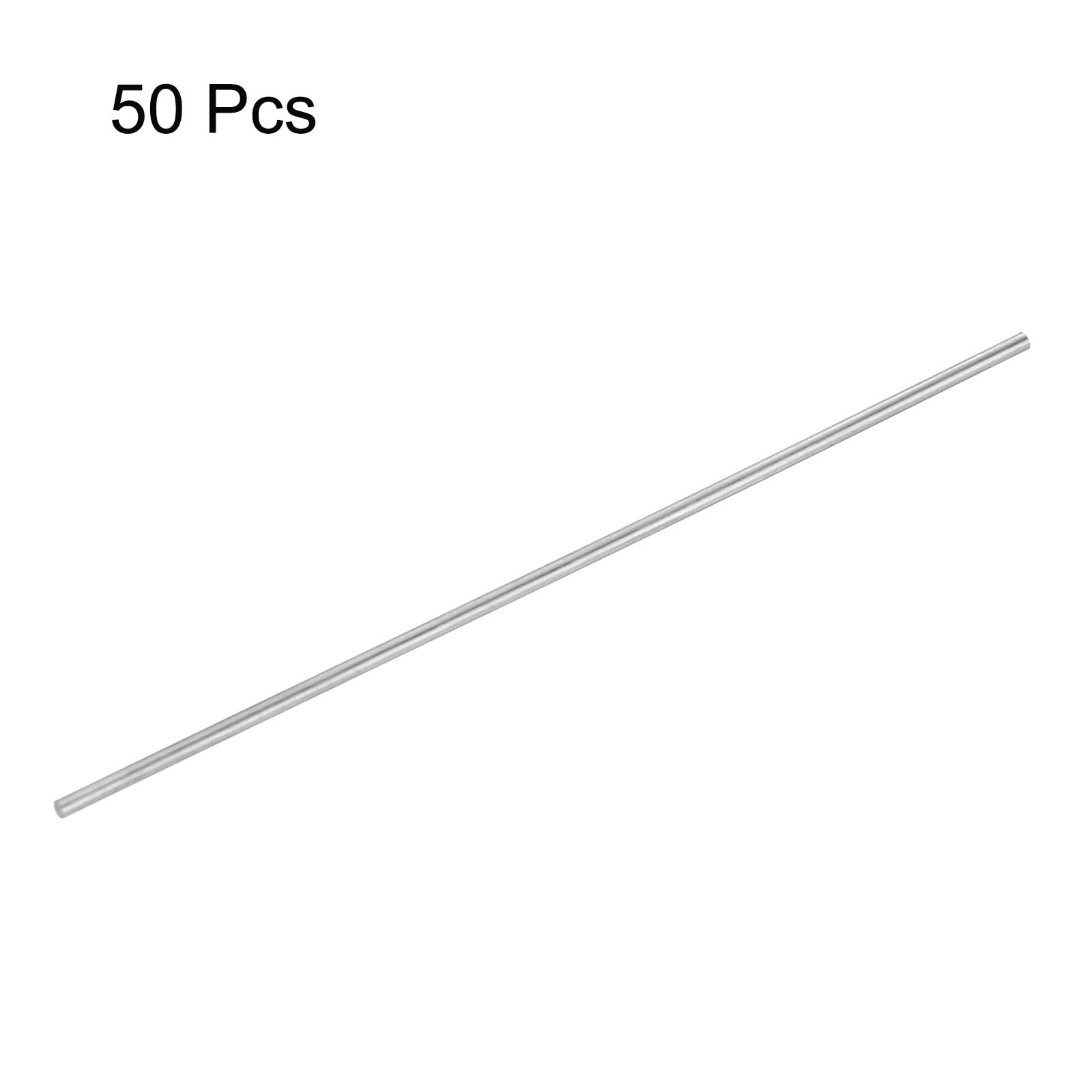 uxcell 2mm x 300mm Stainless Steel Round Rod, Metal x 300mm, silver tone
