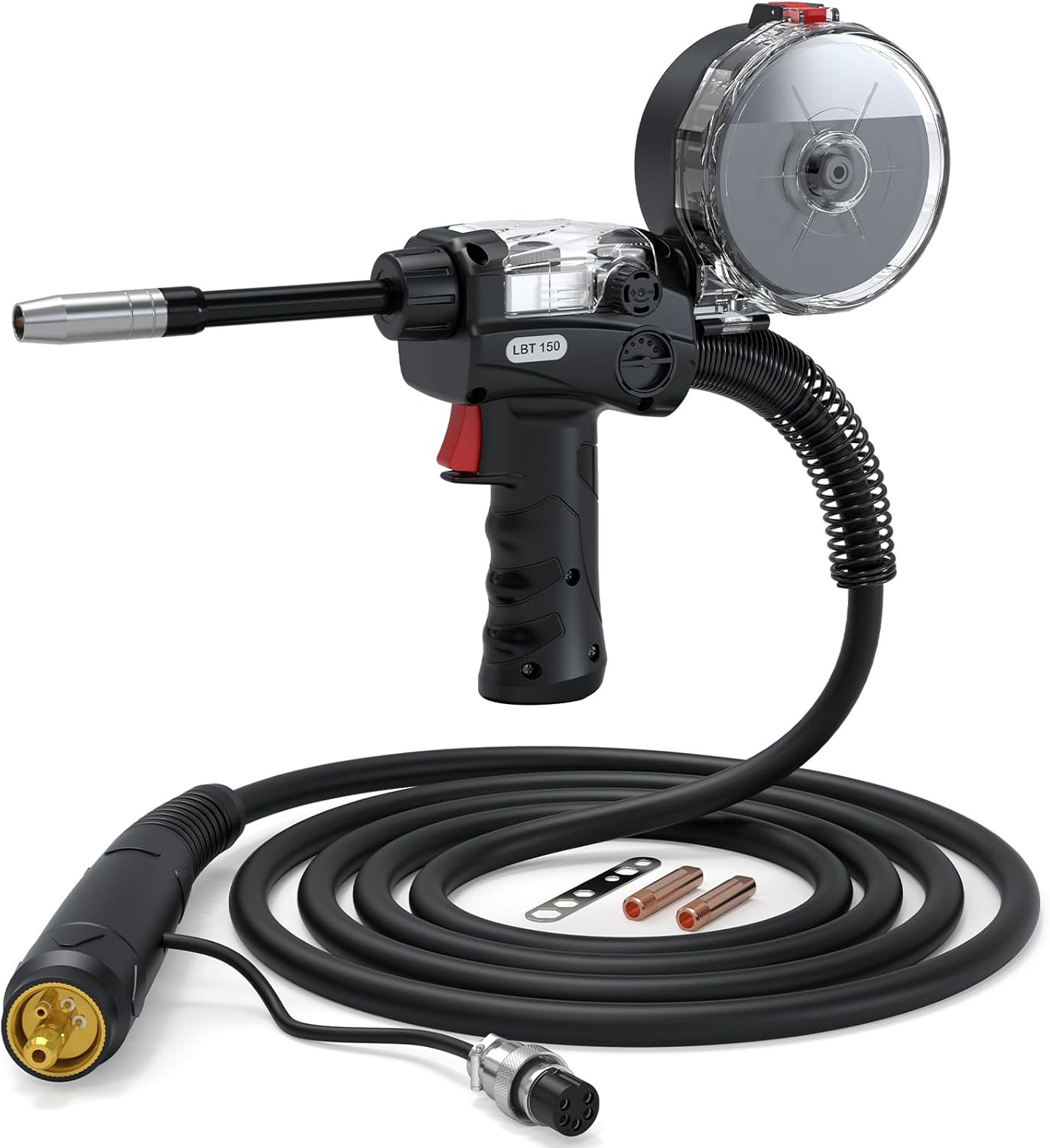 Spool Gun for Aluminum Welding Euro Connection 5-Pin 10FT for MIG205MP, MIG205P