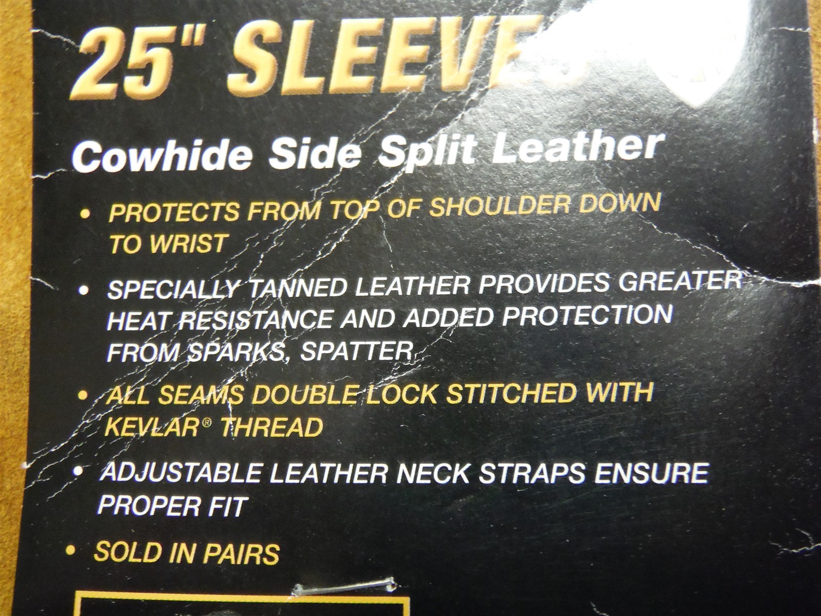 Tillman 5200L 25″ Cowhide Side Split Leather Welding Sleeves Pair *BW4