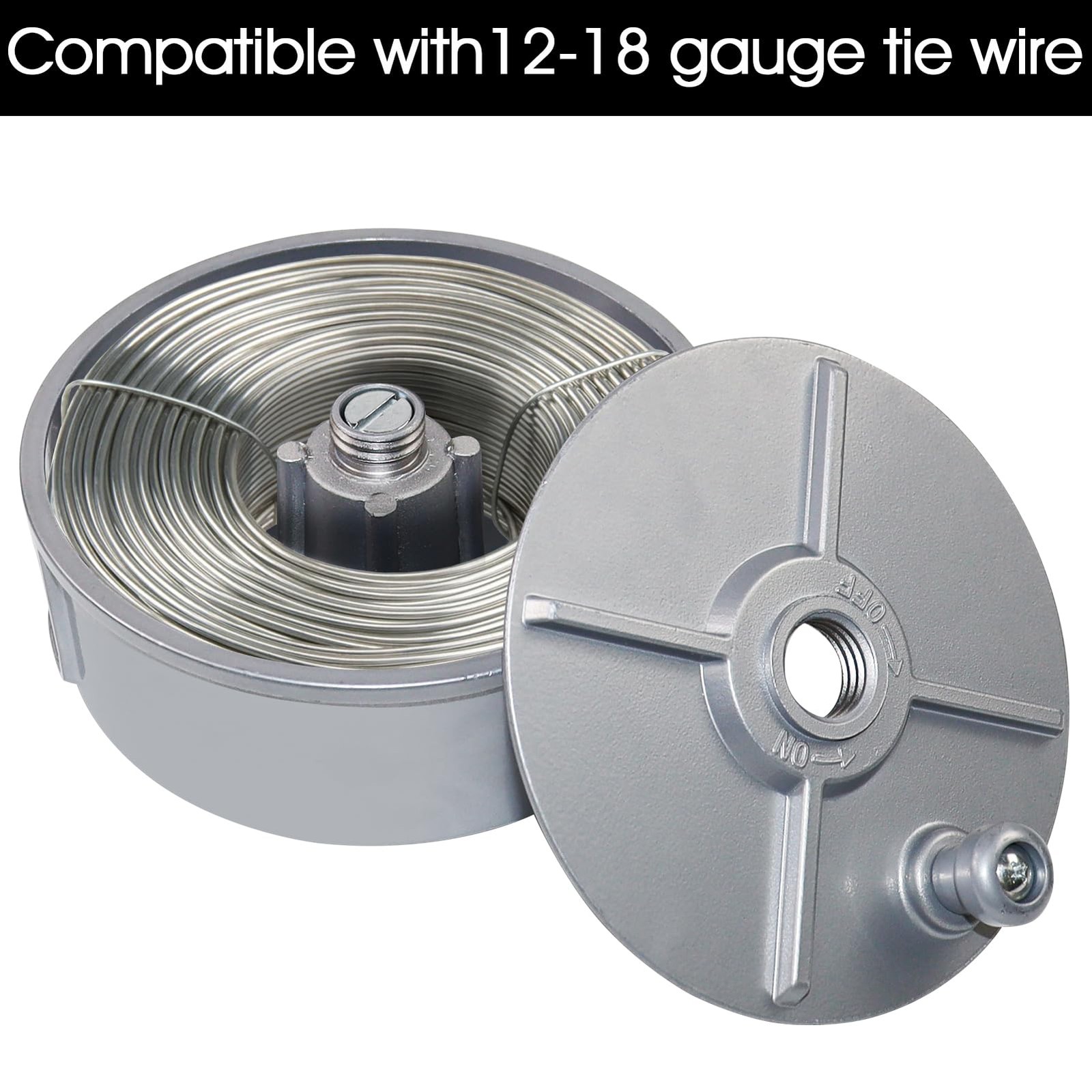 Tie Wire Reel Coil Holder Wheel,6.25″ Lightweight Aluminum,12-18 Gauge Silver