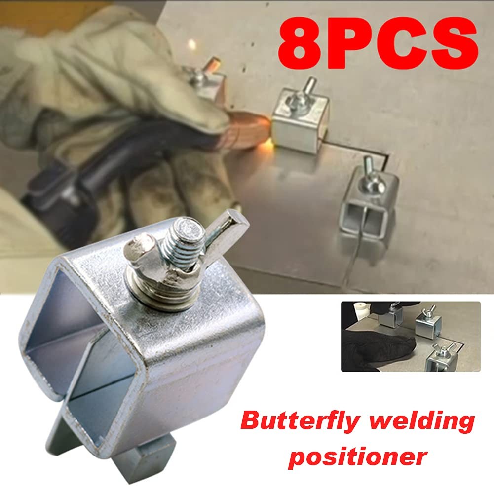 KASCLINO Butt Welding Clamps, 8pcs Multifunctional Small free size, Silver