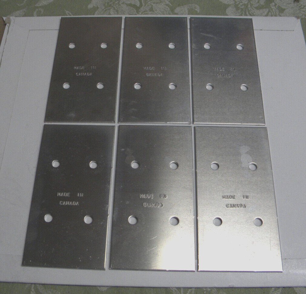 Lot of 6 Aluminum Sheet Metal Plates ~ 5 7/8″ X 3″ X 1/16″ ~ for Welding??