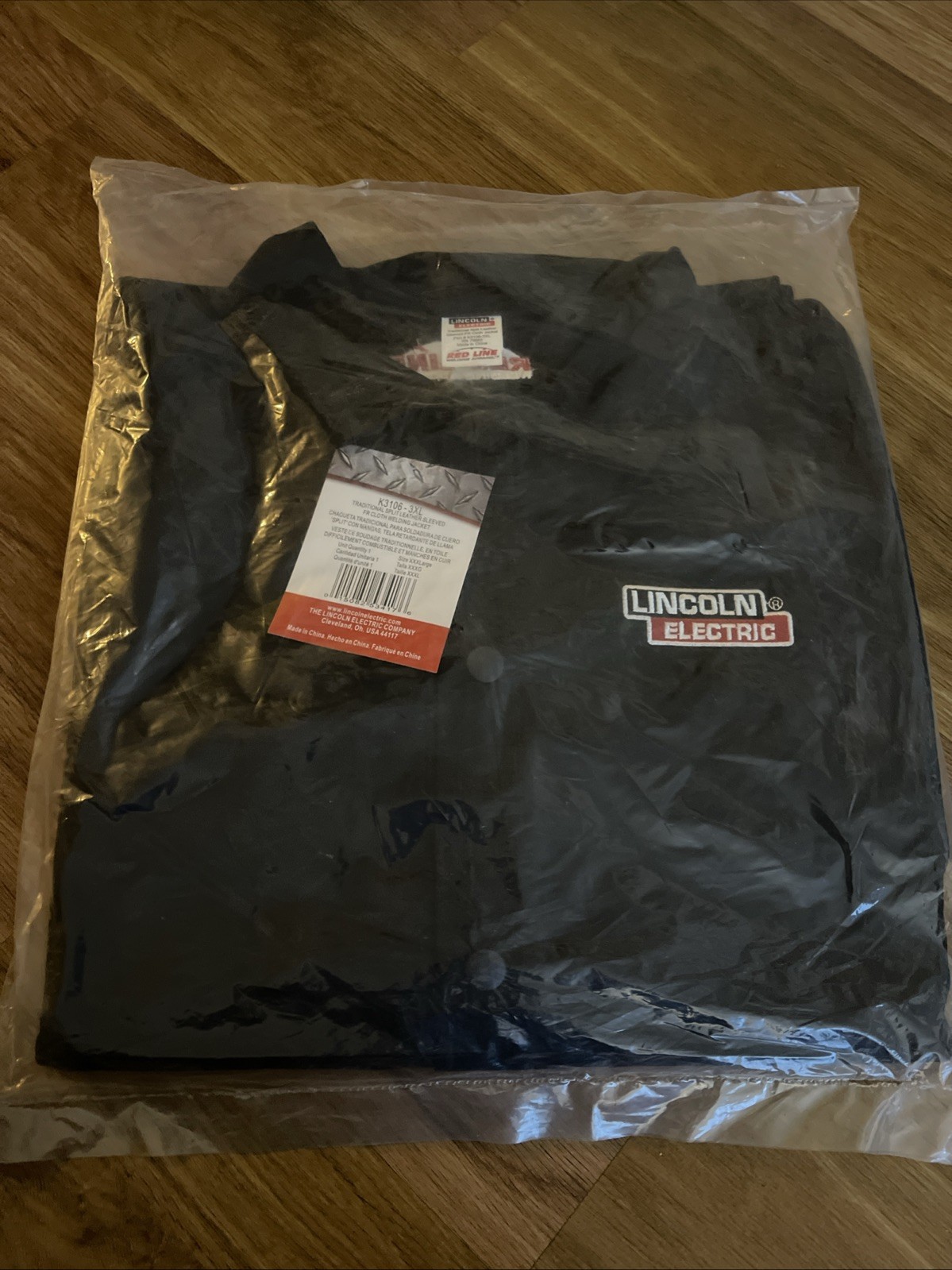 Lincoln Electric K3106 Traditional Split Leather Sleeved Welding Jacket 3XL