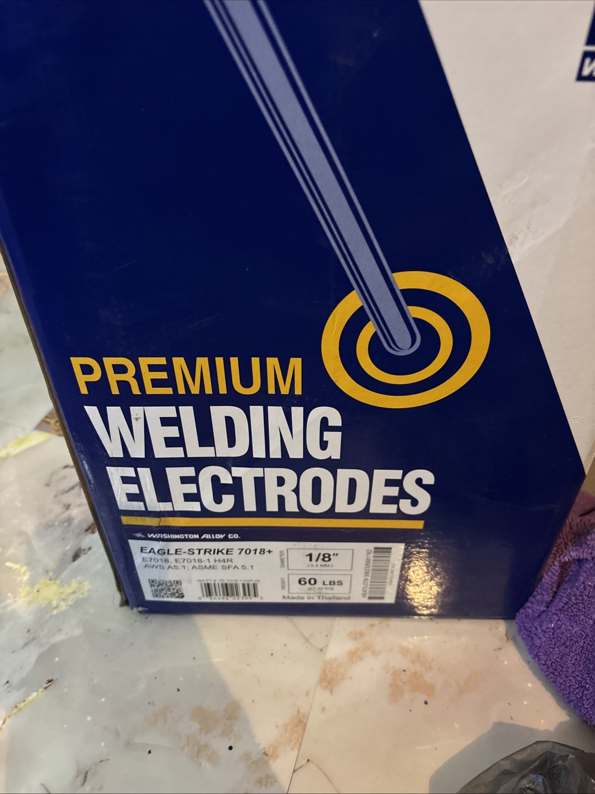 Washington Alloy Co. Eagle E Strike 7018 1/8” Welding Electrodes￼