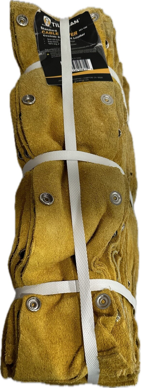 Tillman 581-100 Welding Cable Cowhide Leather Cover 100’Ft X 4” Snap On Closure