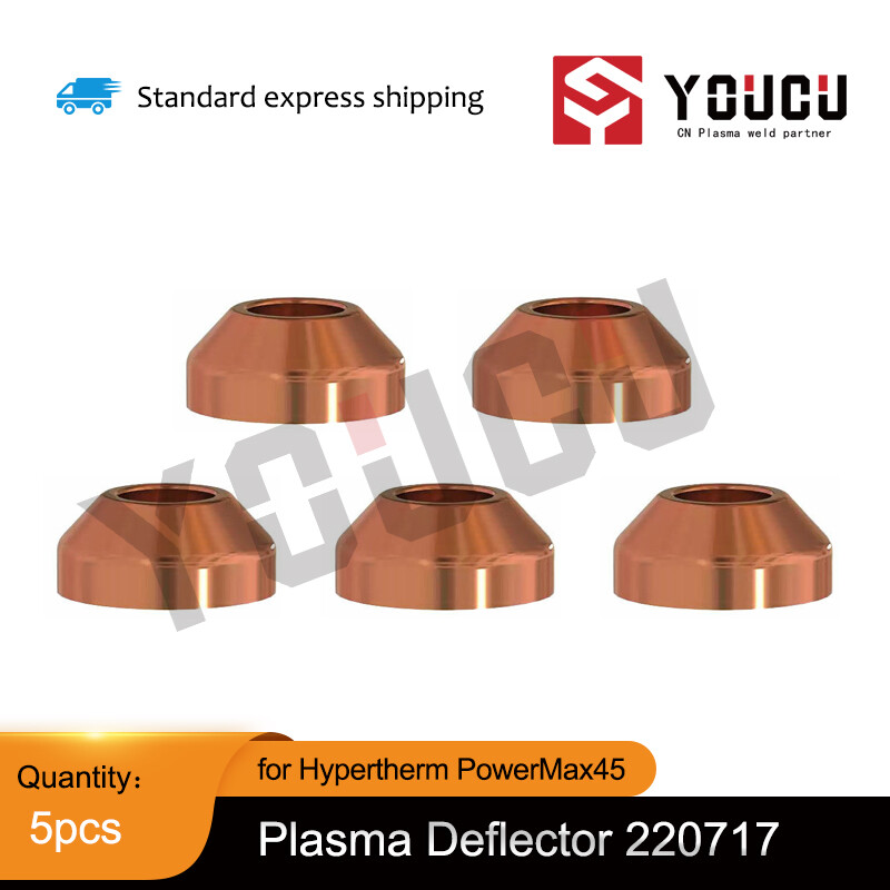 YOUCU 5pcs 220717 Plasma Deflector For Hypertherm PowerMax45 Torch