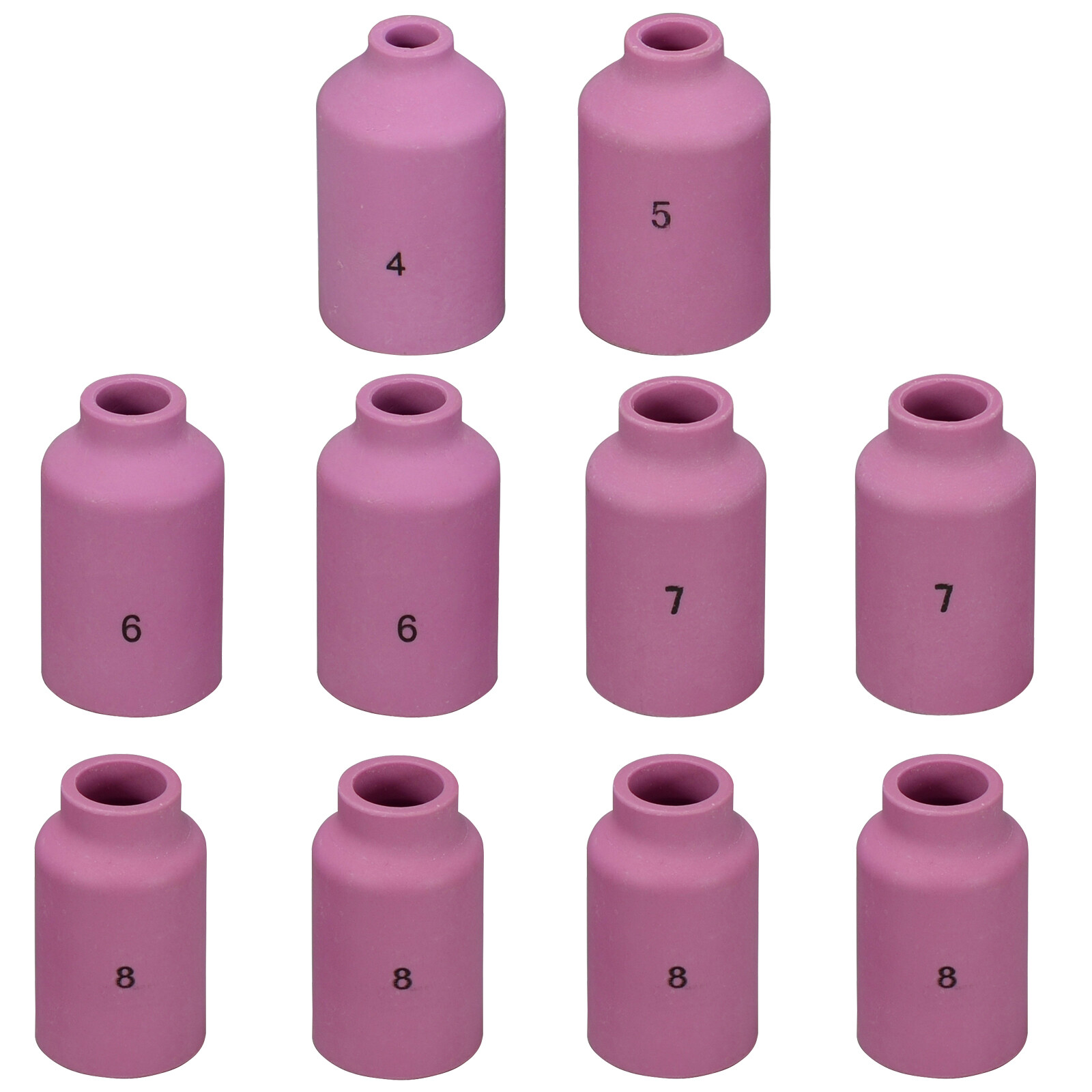 TIG Gas Lens Ceramic Cup 54N16 Kit #8 #7 #6#5 #4 WP 17 18 26 Welding Torch 10pcs