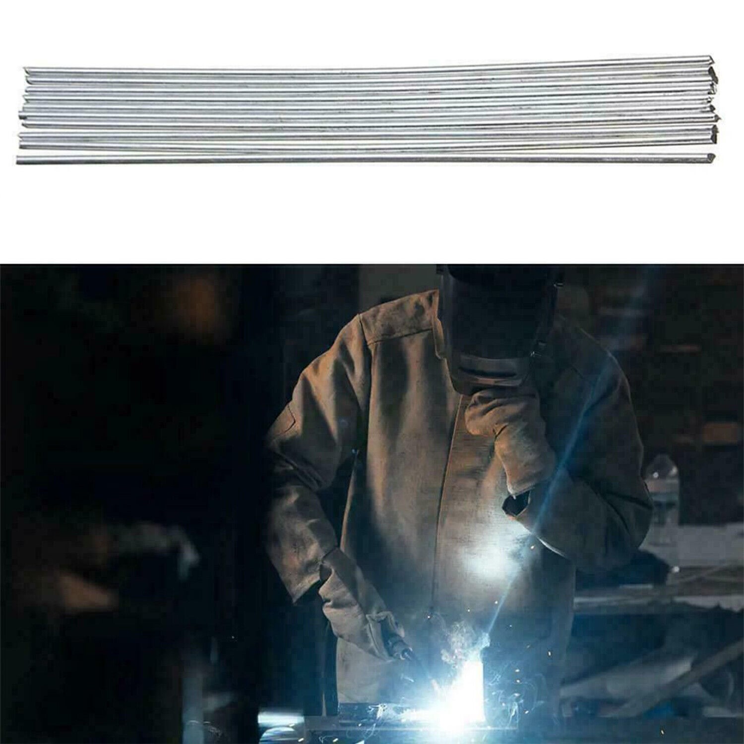 500PC Easy Melt Aluminum Solution Welding Flux-Cored Rods Wire Brazing Rod 1.6MM