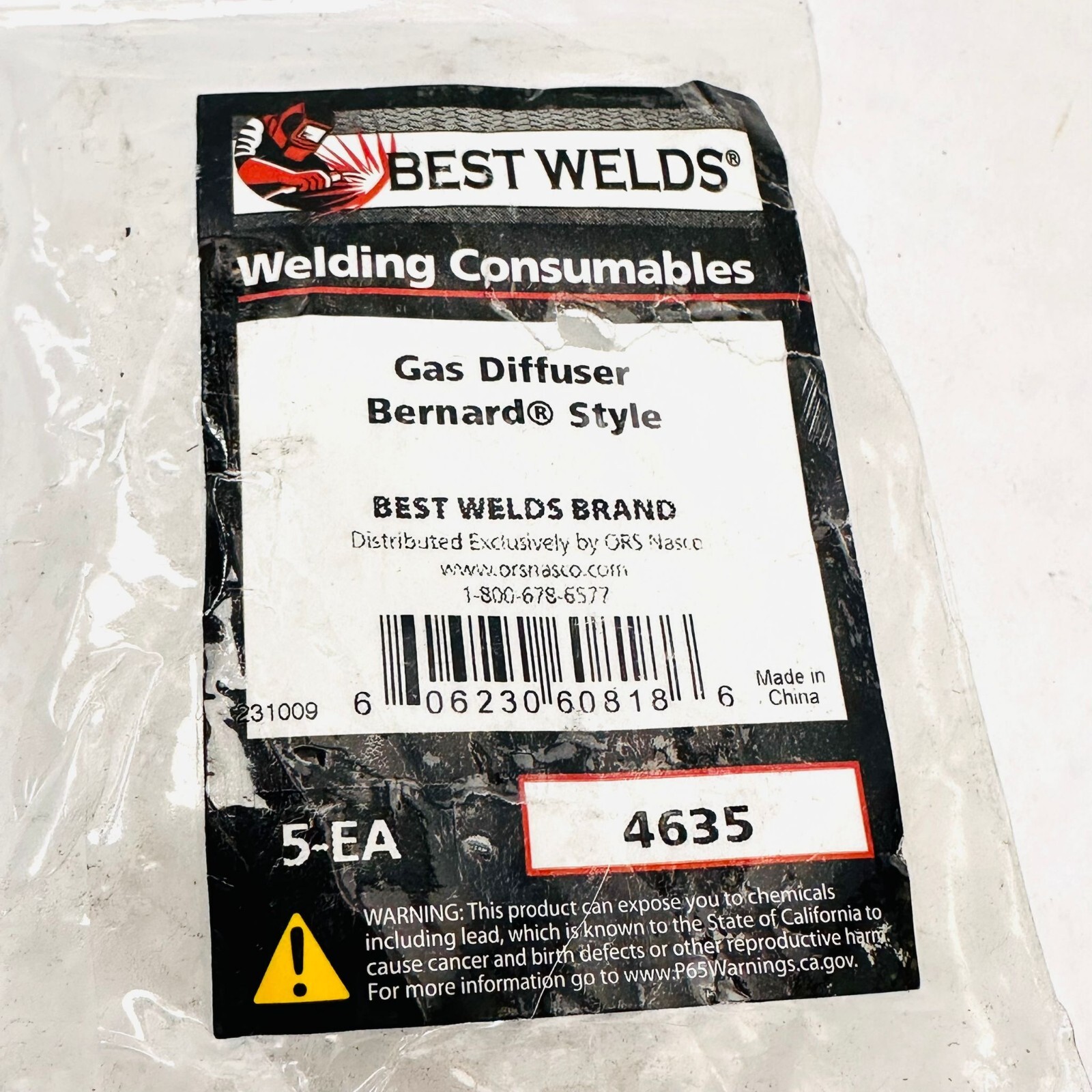 (PACK OF 5) BEST WELDS GAS DIFFUSER BERNARD STYLE 4635