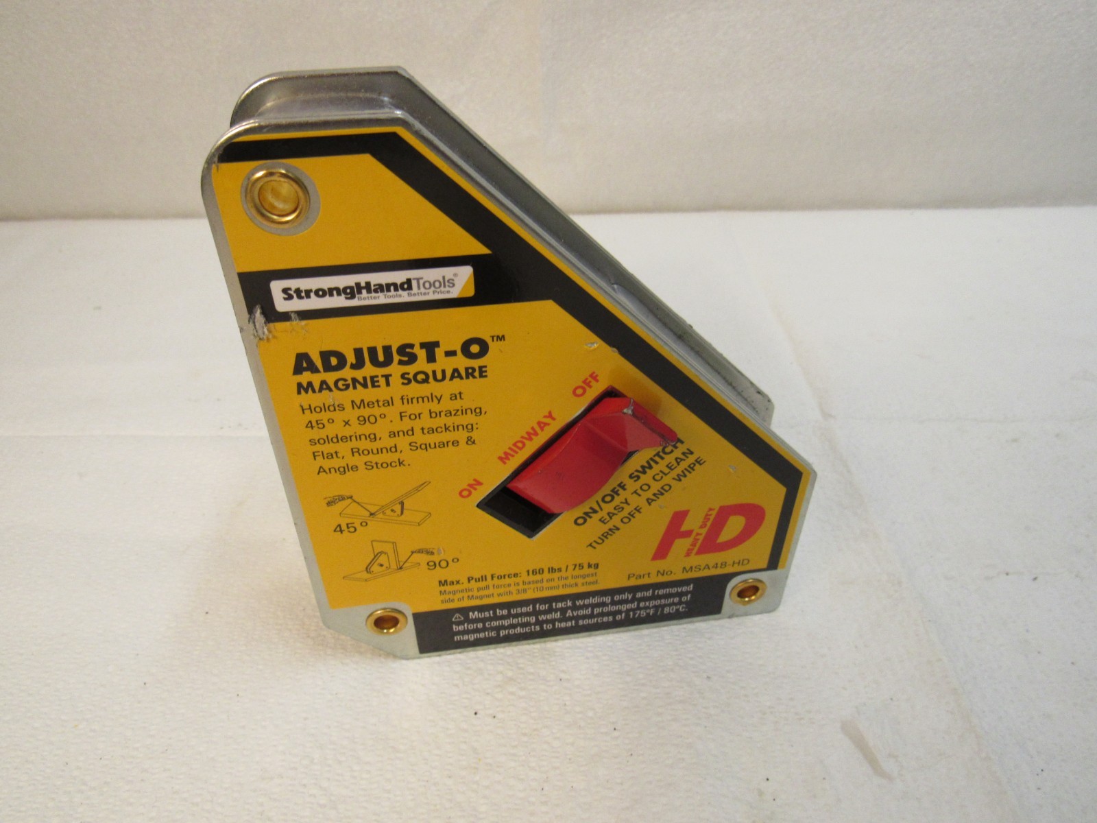 Stong Hand Tools MSA48-HD 6″ Adjust-O Welding Magnet Square 160 lbs Pull Force