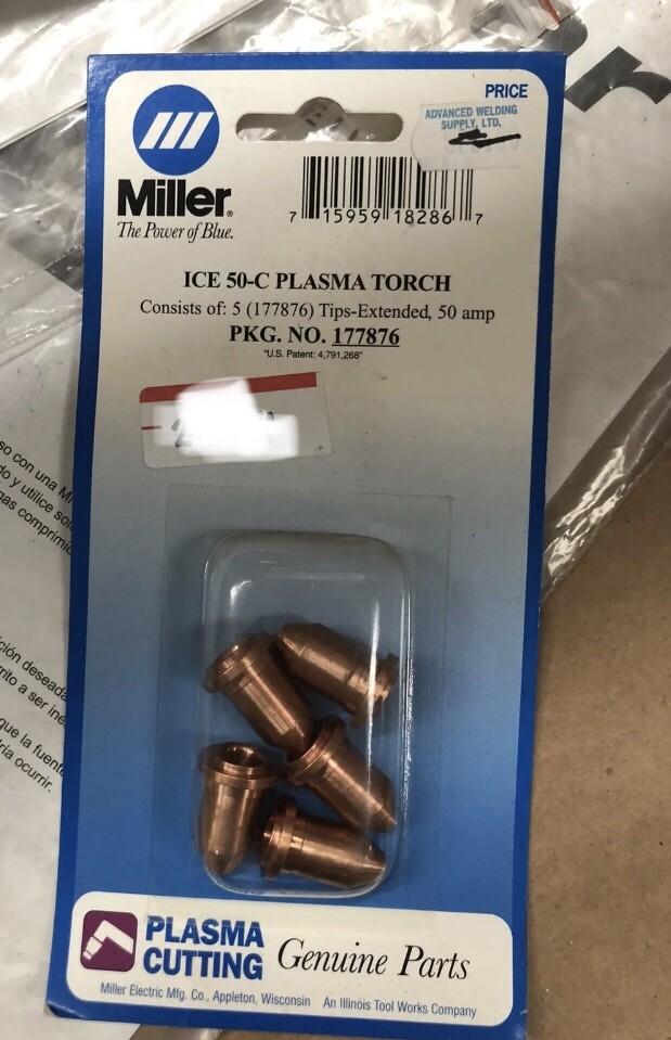 Miller Welder Electric 177876 Tip Tips Extended For ICE 50C Torch