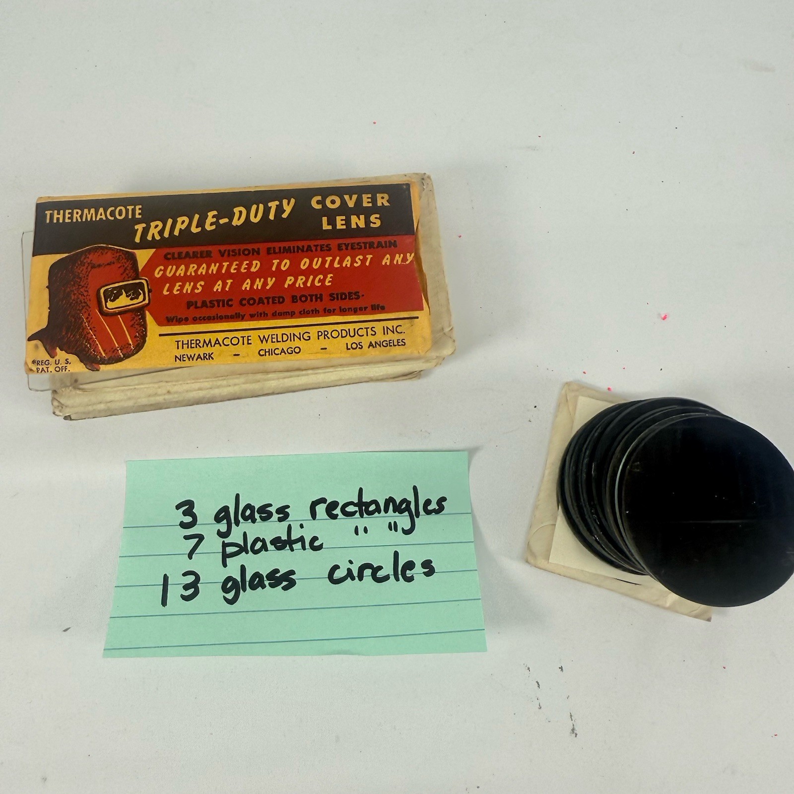 Vintage Welding Lenses Cover Plates Steampunk Thermacote Williams Estate Lot