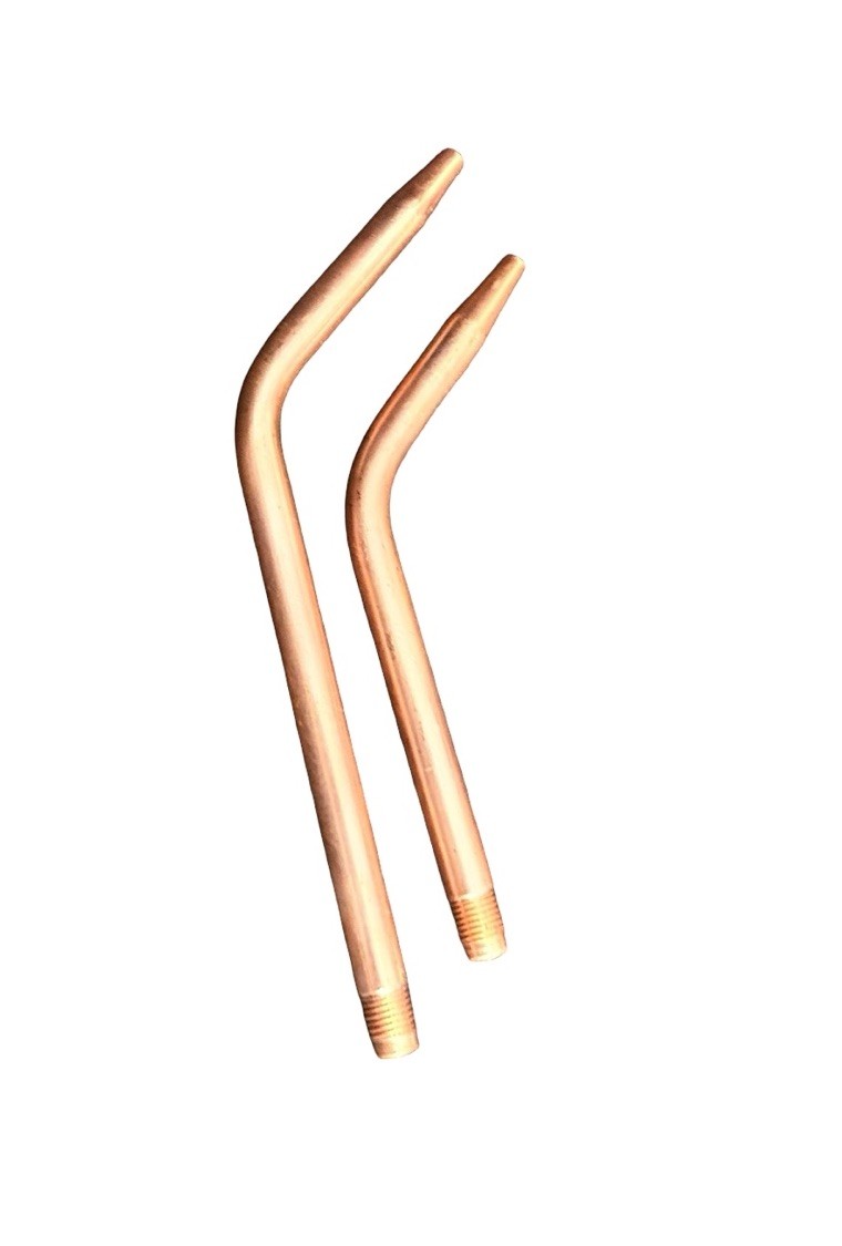 2pc Lightweight Copper Swaged Welding & Brazing Tips Sizes 7 And 5