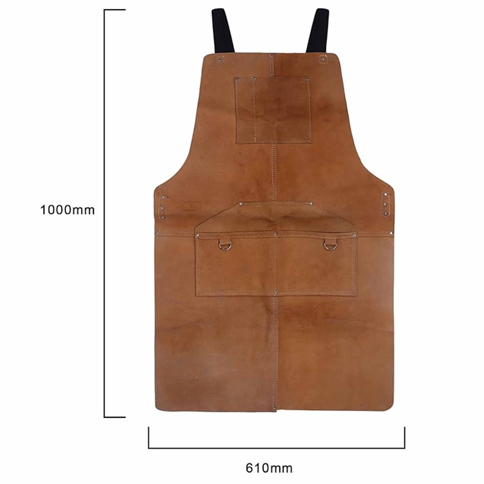 Leather Work Shop Apron with Tool Pockets Heat & Flame Resistant Welding Apron