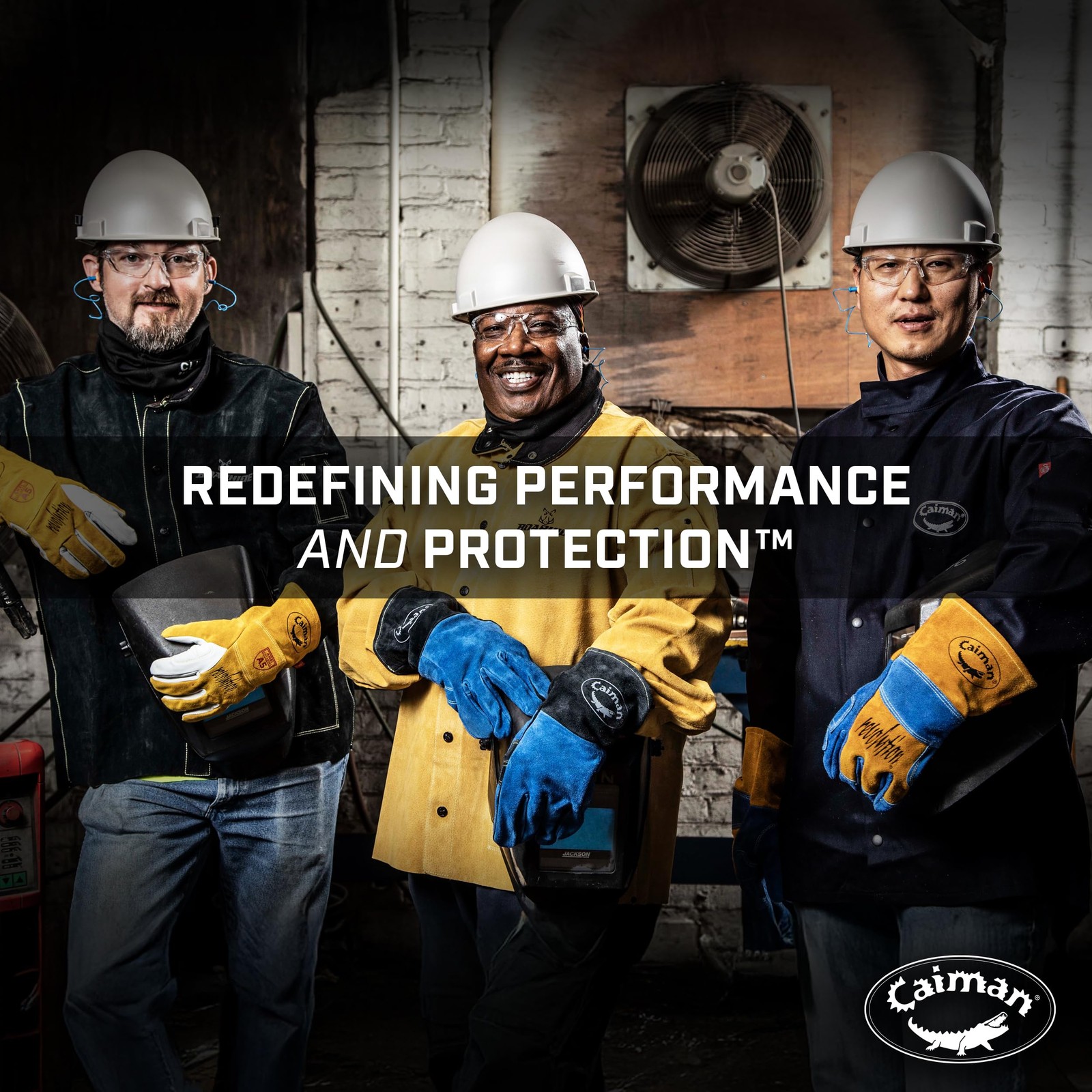 Caiman Premium Split Cowhide Mig/Stick Welding Gloves Wool Lining Kontour