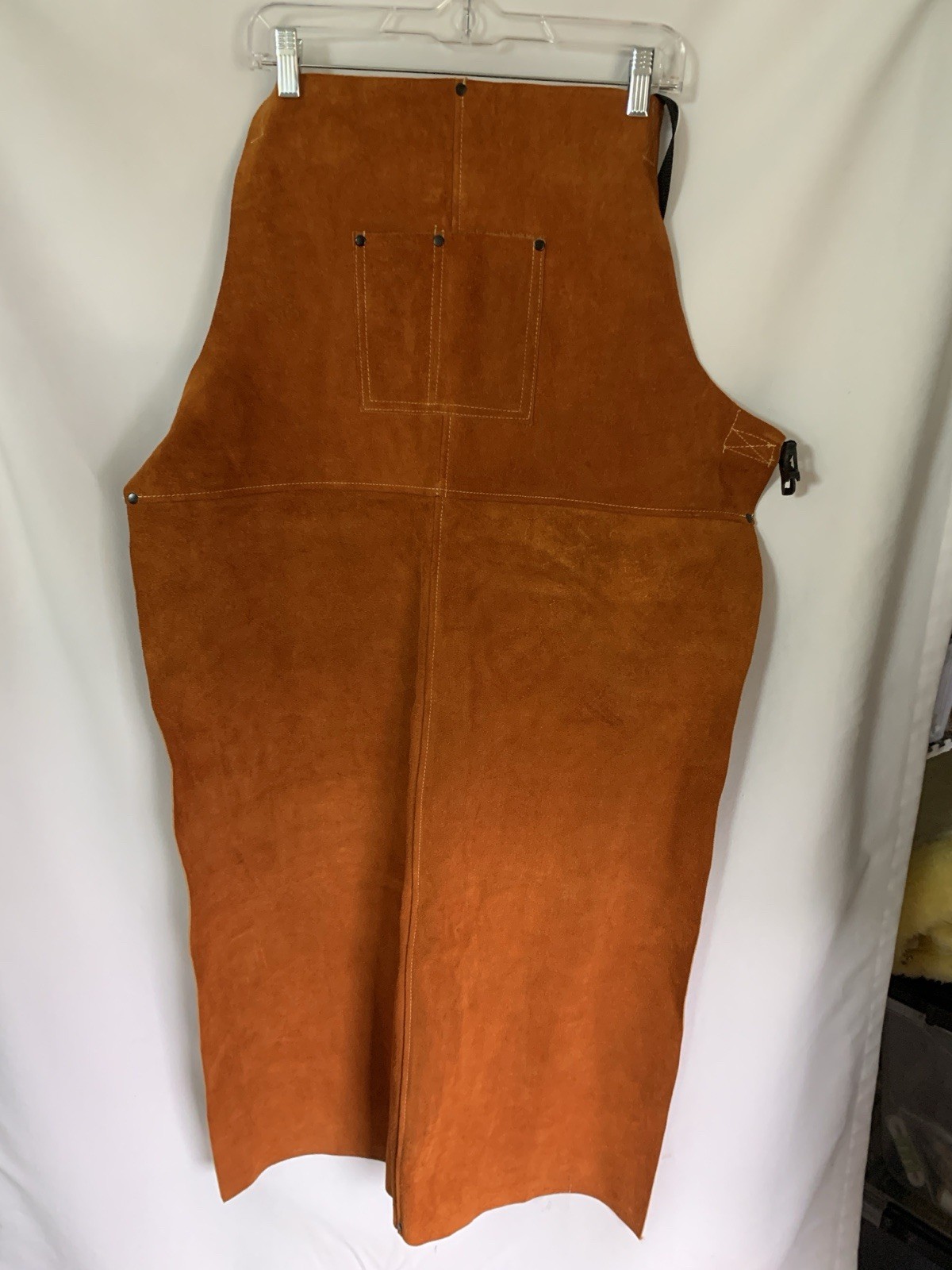 Steiner 92166 Weld-Rite Brown Leather Bib Apron 24 Inch x 42 Inch