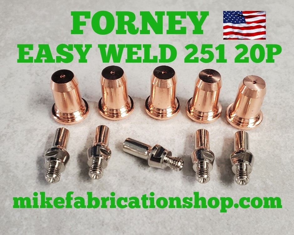 85392 – 5 Tips + 5 Electrodes For FORNEY® Easy Weld 20 P 251 20P Plasma Cutter