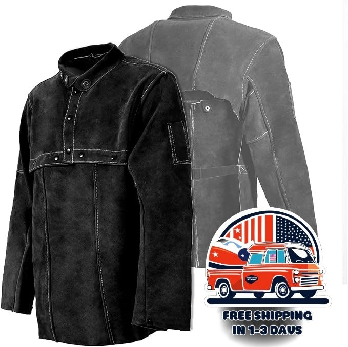 Delantal de soldadura resistente con mangas, resistente al calor y al fuego NEW