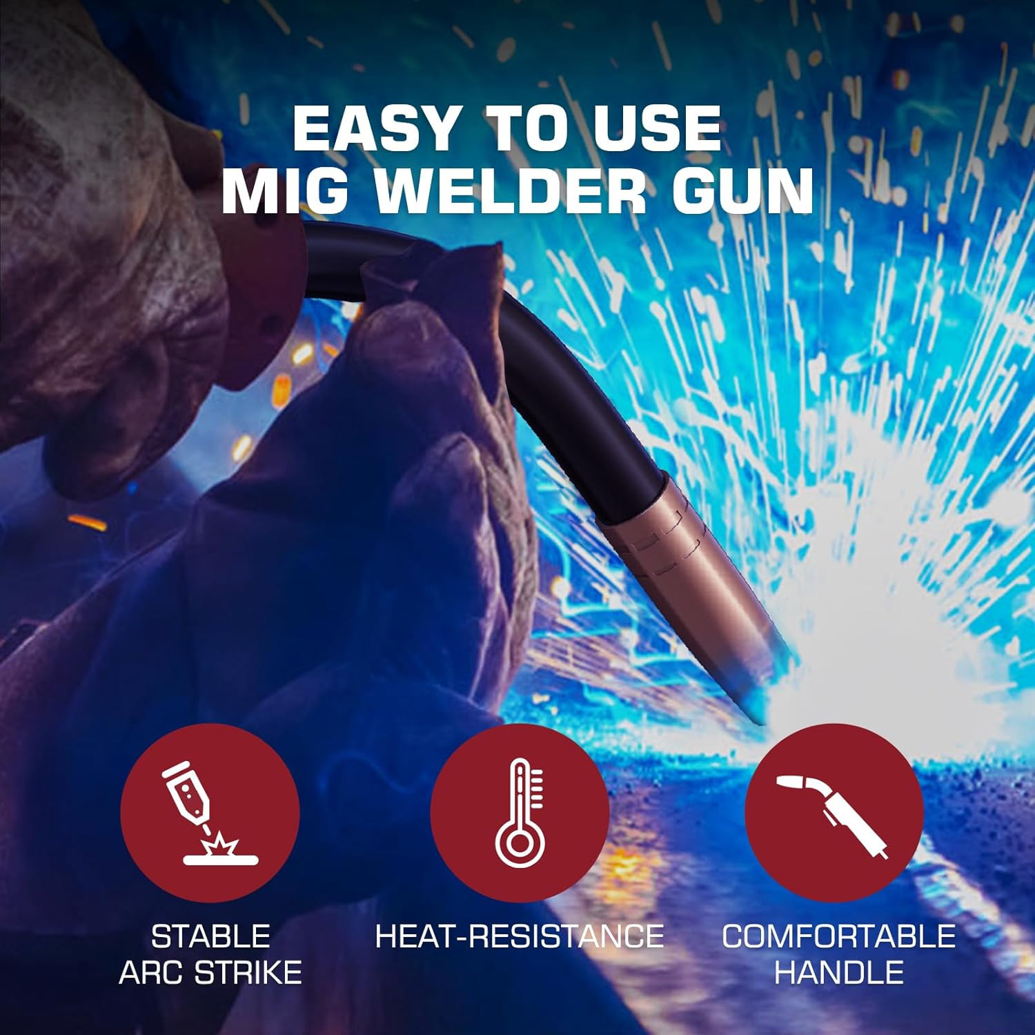 ARCCAPTAIN 100A 10′ MIG Welding Torch Replacement K530-6 for Lincoln Magnum 100L