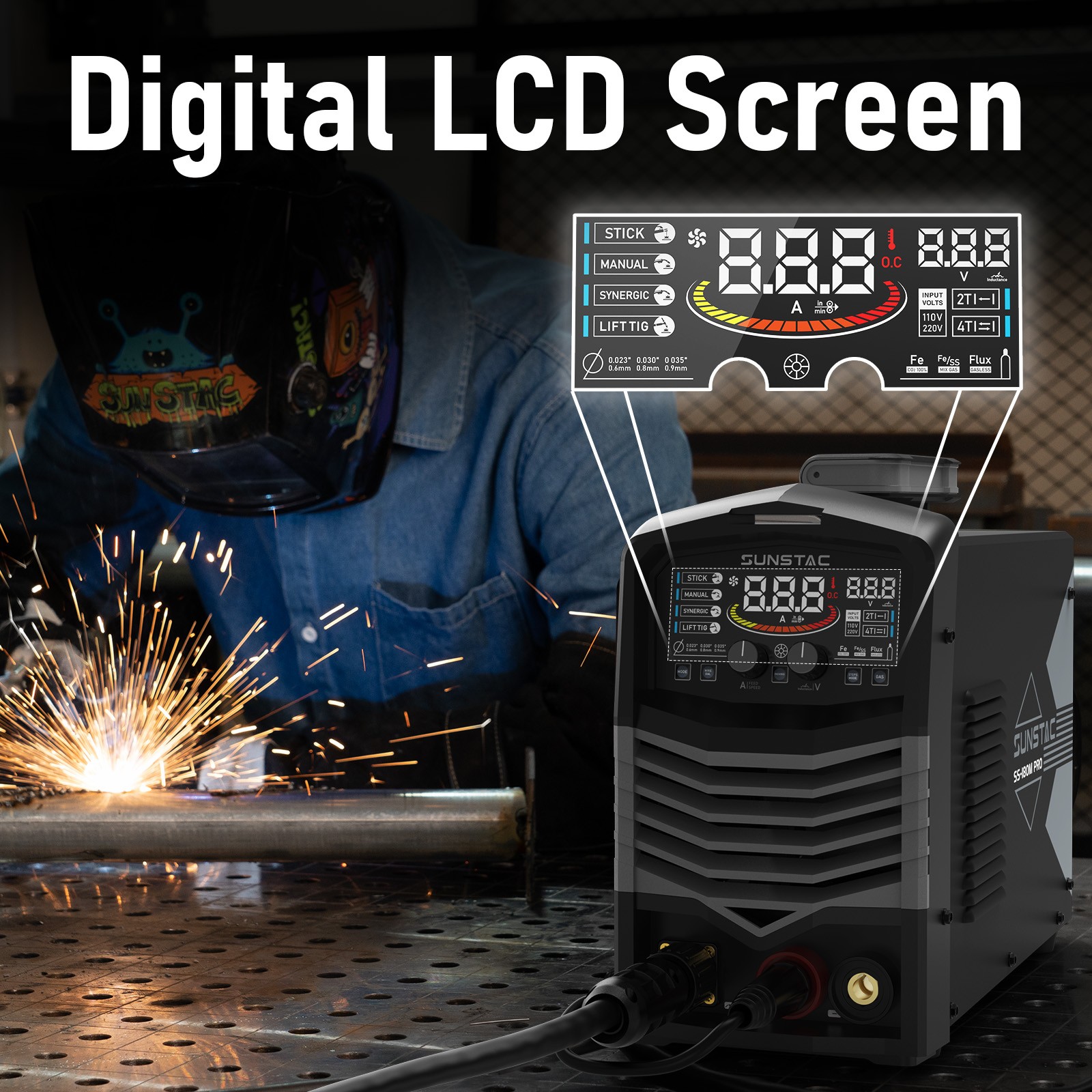 SS-180M 4-in-1 Welder – 110V/220V Dual Voltage Multi-Functional Welding Machine
