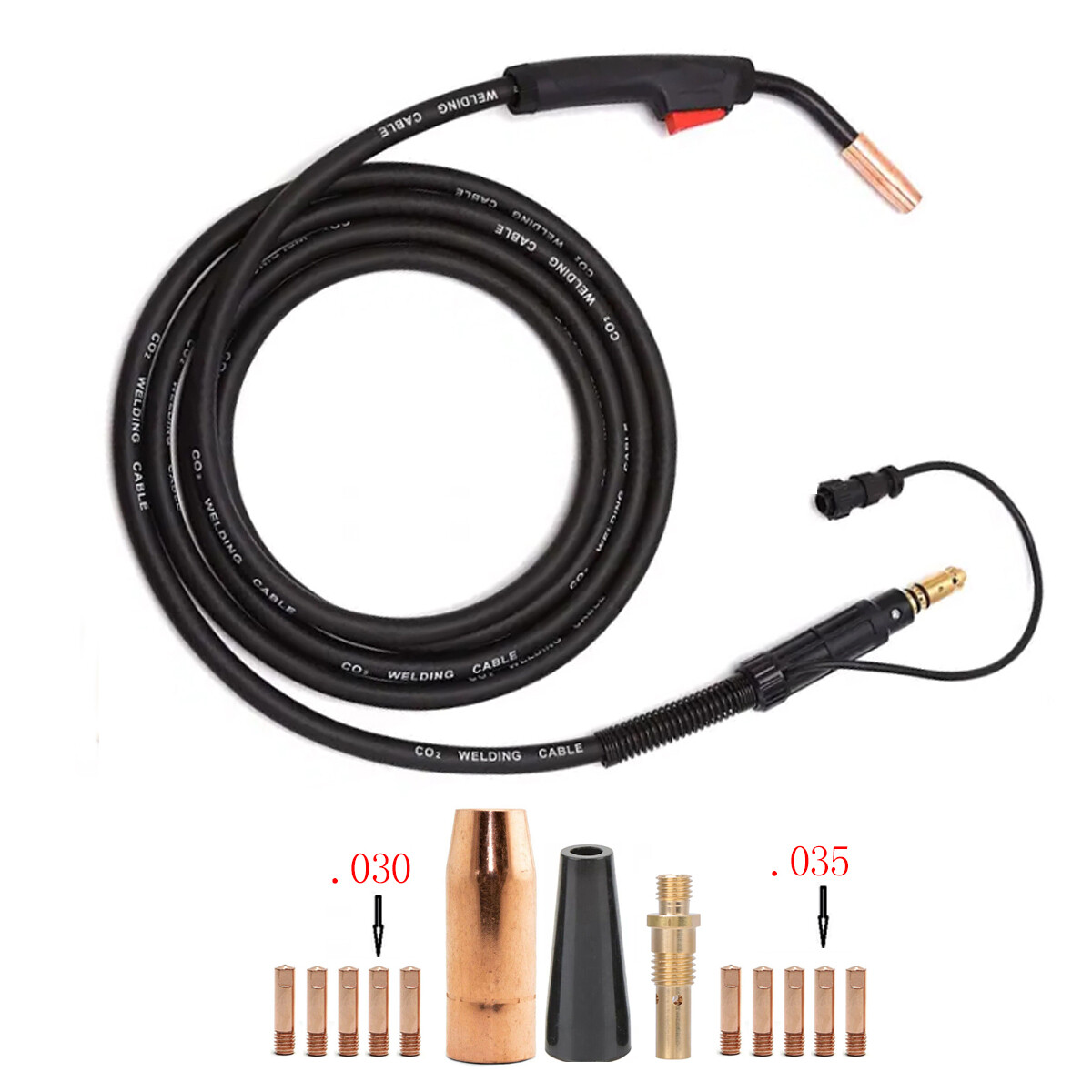 MIG GUN 10′ 15′ 150A 8pin fits Lincoln LE31MP(K3461-1), Power Mig 140MP(4498-1)