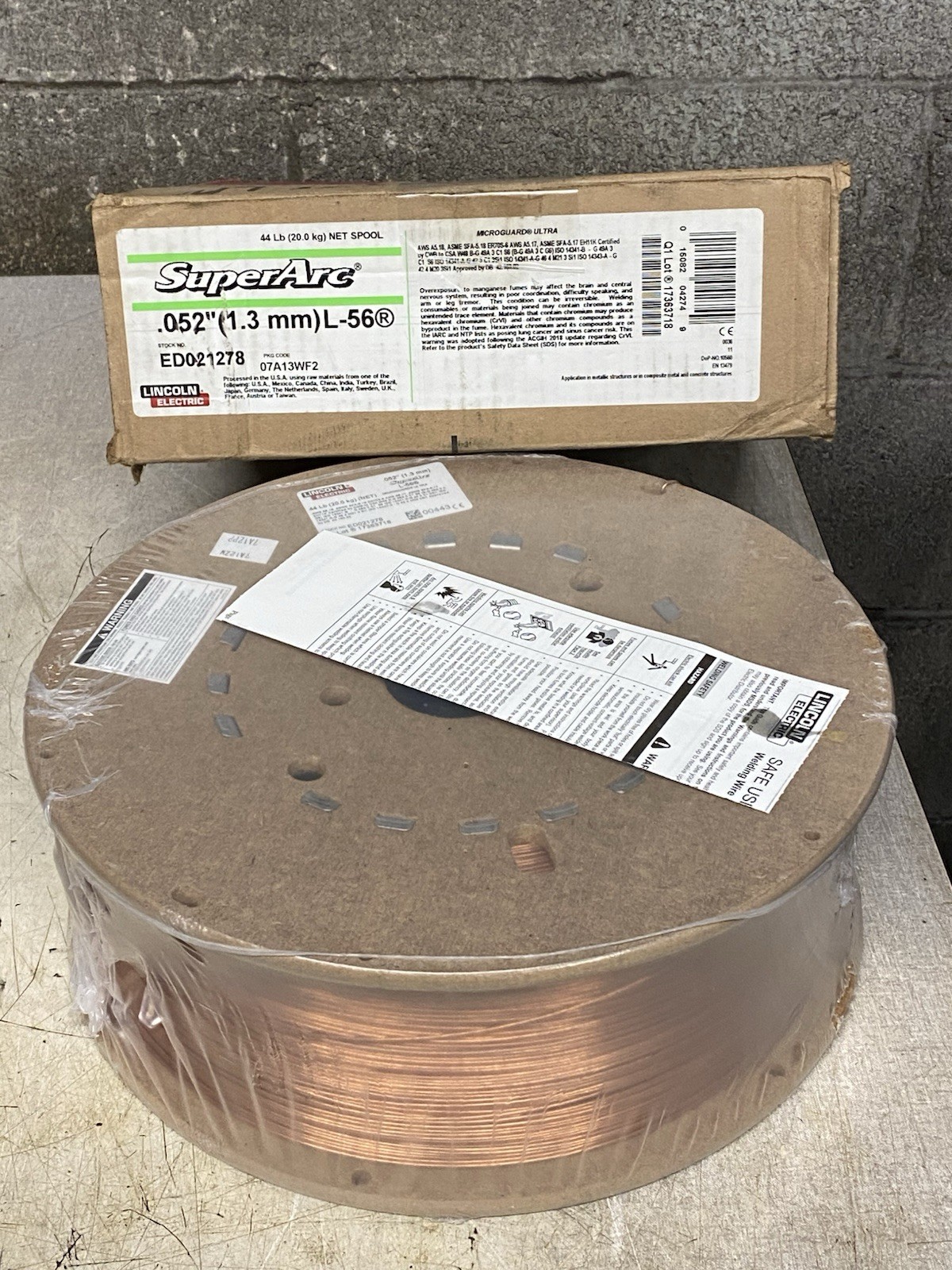 Lincoln Electric ED021278 Super Arc L-56 Welding Wire .052” NEW Spool Weld 44 Lb