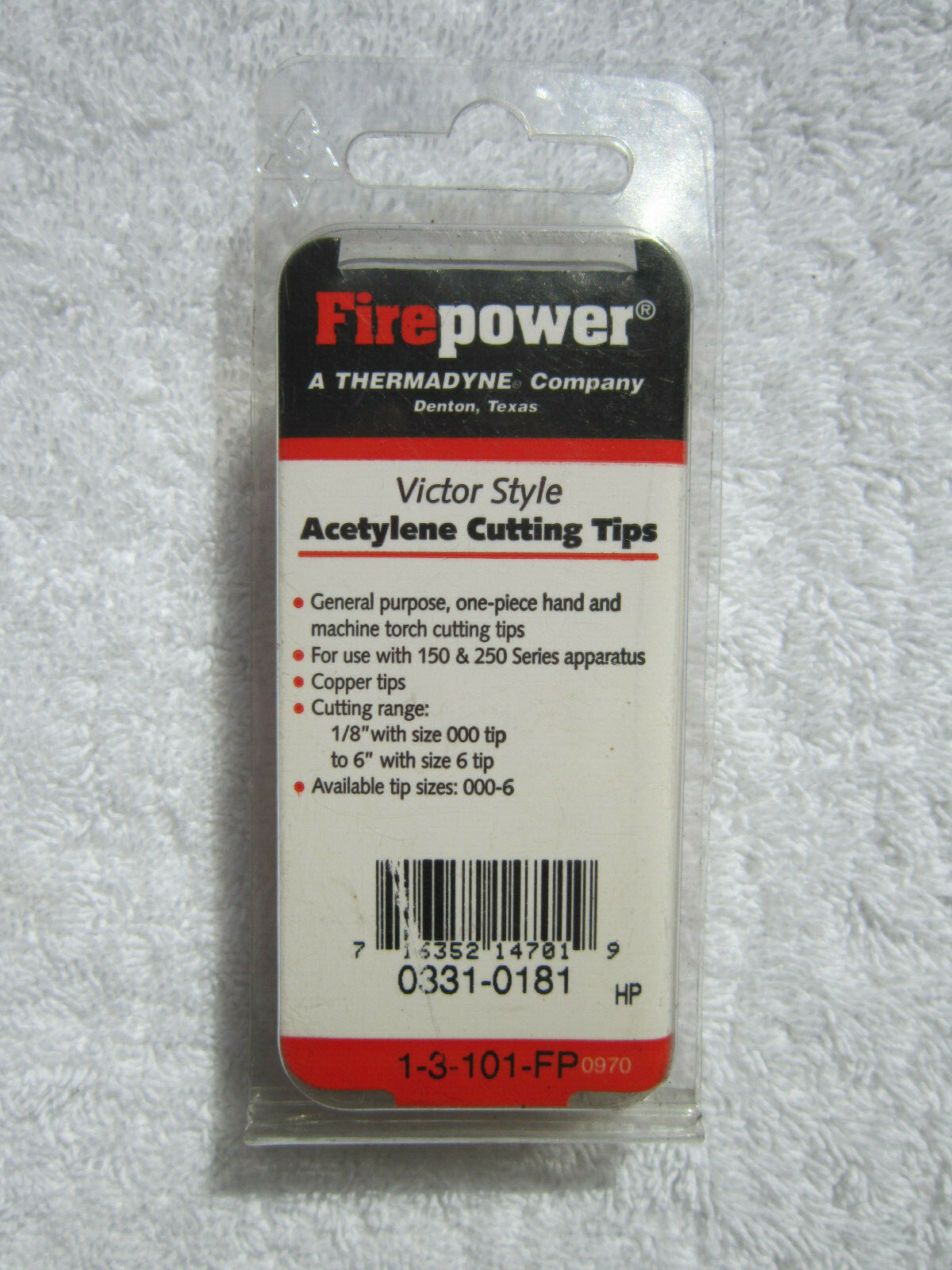 Firepower – Victor Style (1-3-101) Acetylene Cutting Tip [Size:1 / Model: 3-101]