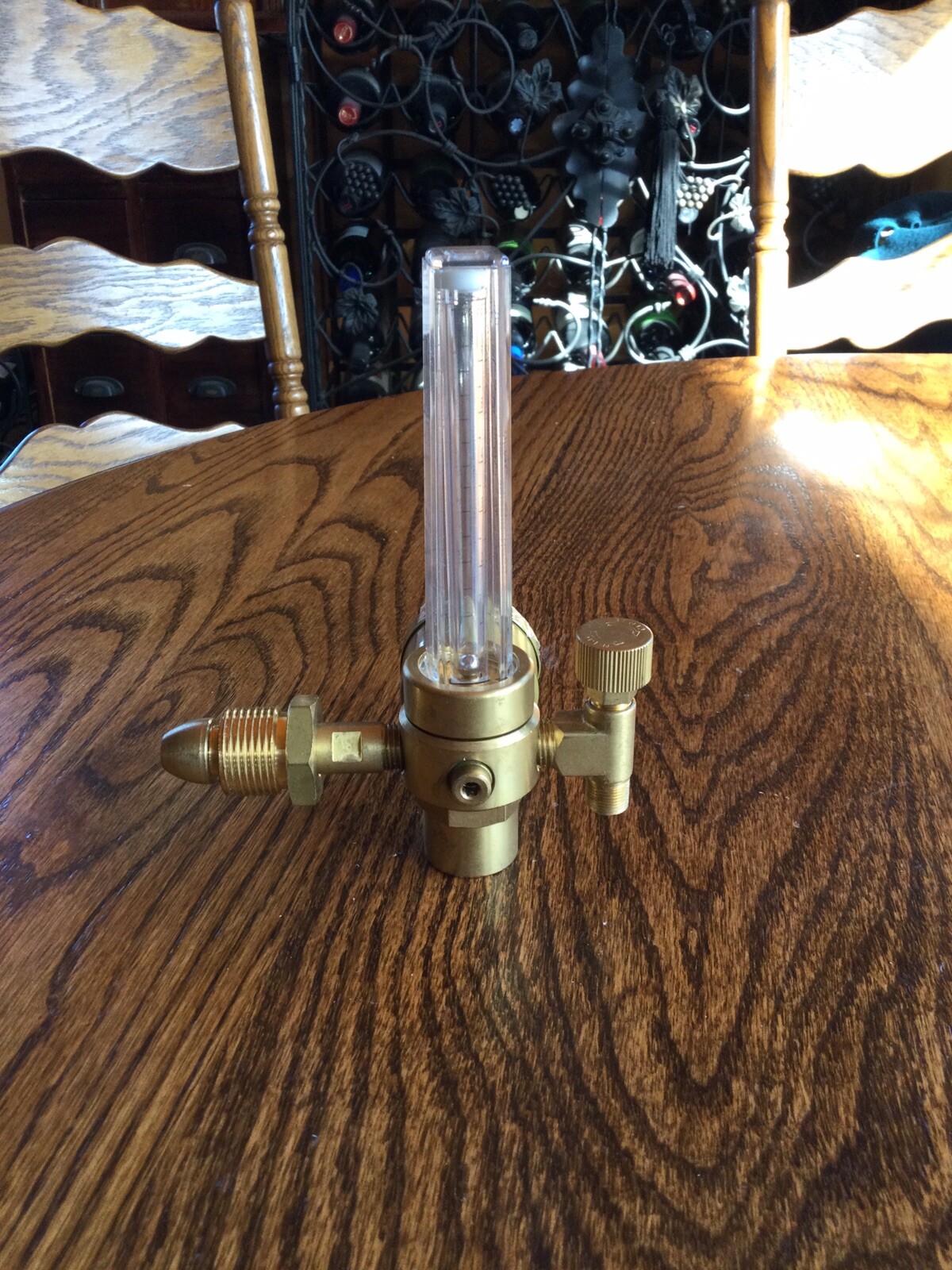 Agptek CO2 Argon Flow Meter Regulator Full Copper 10 to 60 cfh Weld Flowmeter